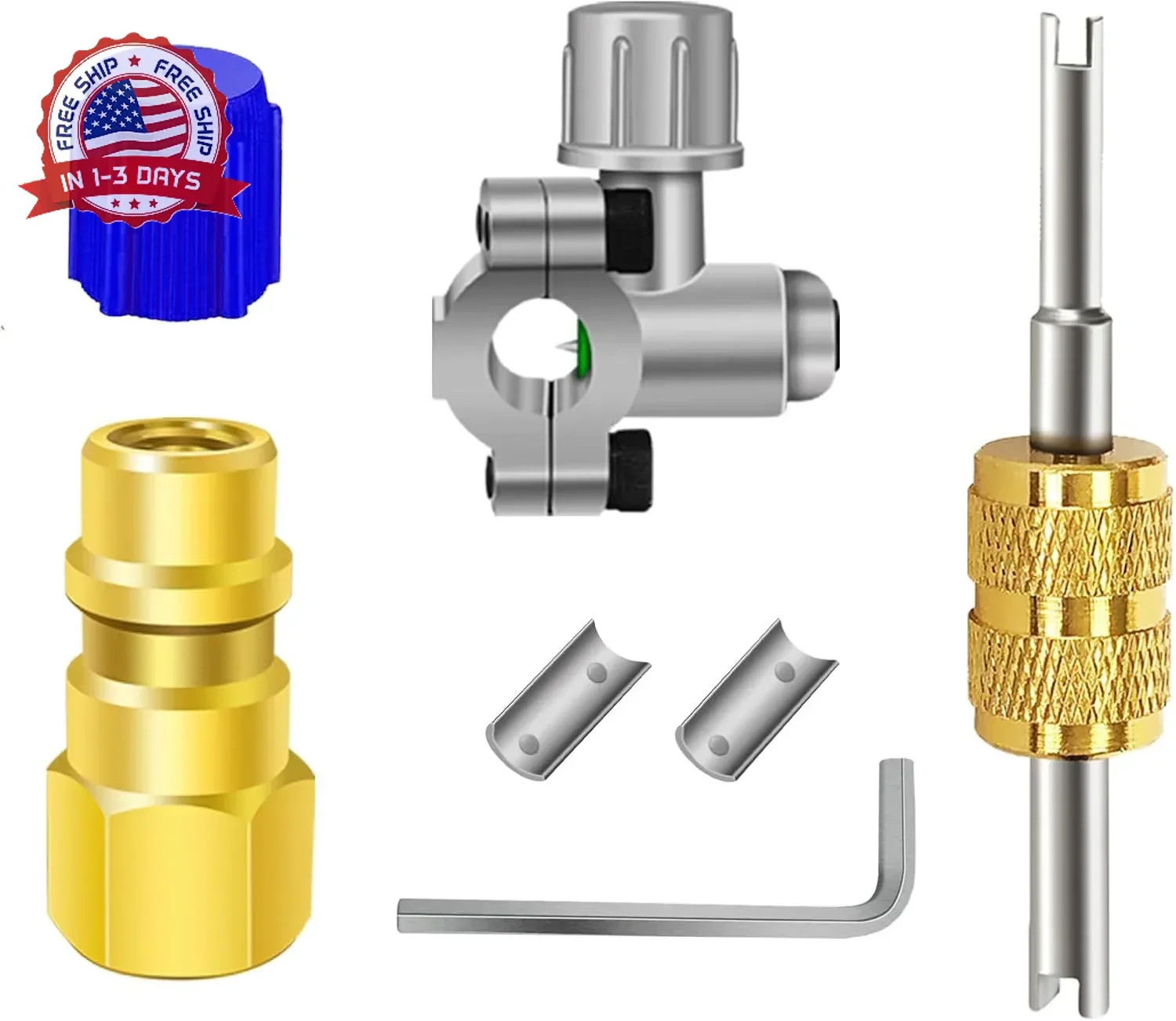 A/C Retrofit Valve Kit, BPV31 Bullet Piercing Tap Valve Line Tap Valve Kit, R12
