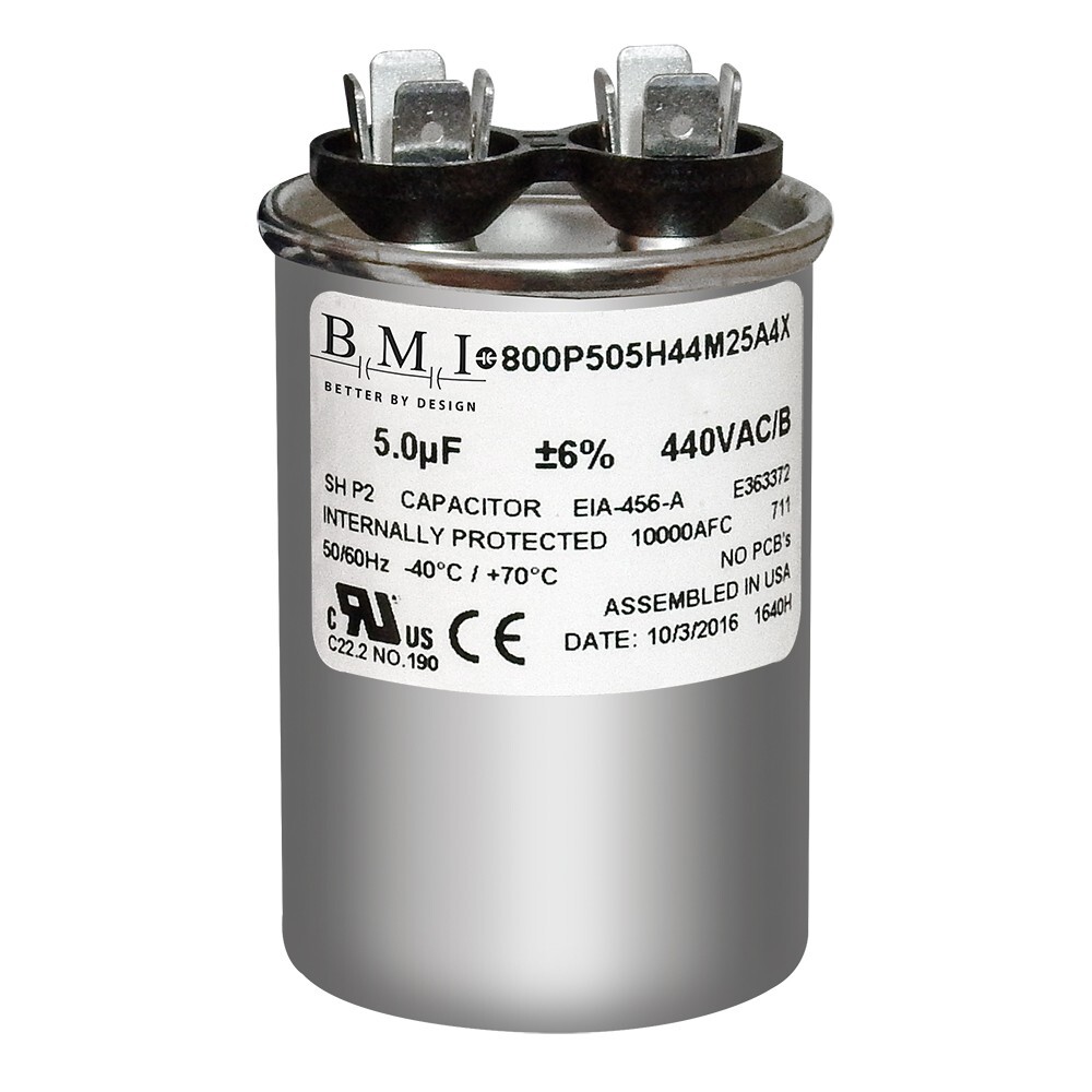 USA 5 uf/MFD 370-440 VAC volts Round Run Capacitor 50/60 Hz – Lot-1