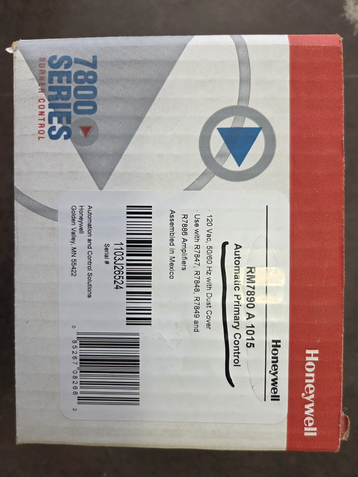 Honeywell 7800 Series Burner Control RM7890 A 1015 Automatic Primary Control