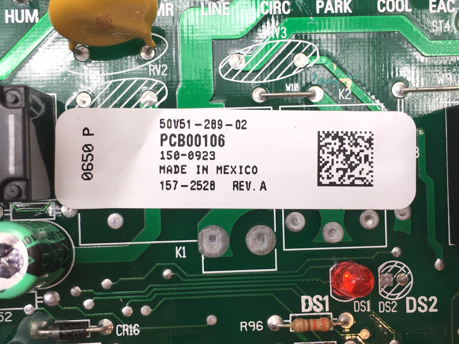 Goodman Amana 50M51-289-02 Furnace Control Circuit Board PCB00106 used #P268