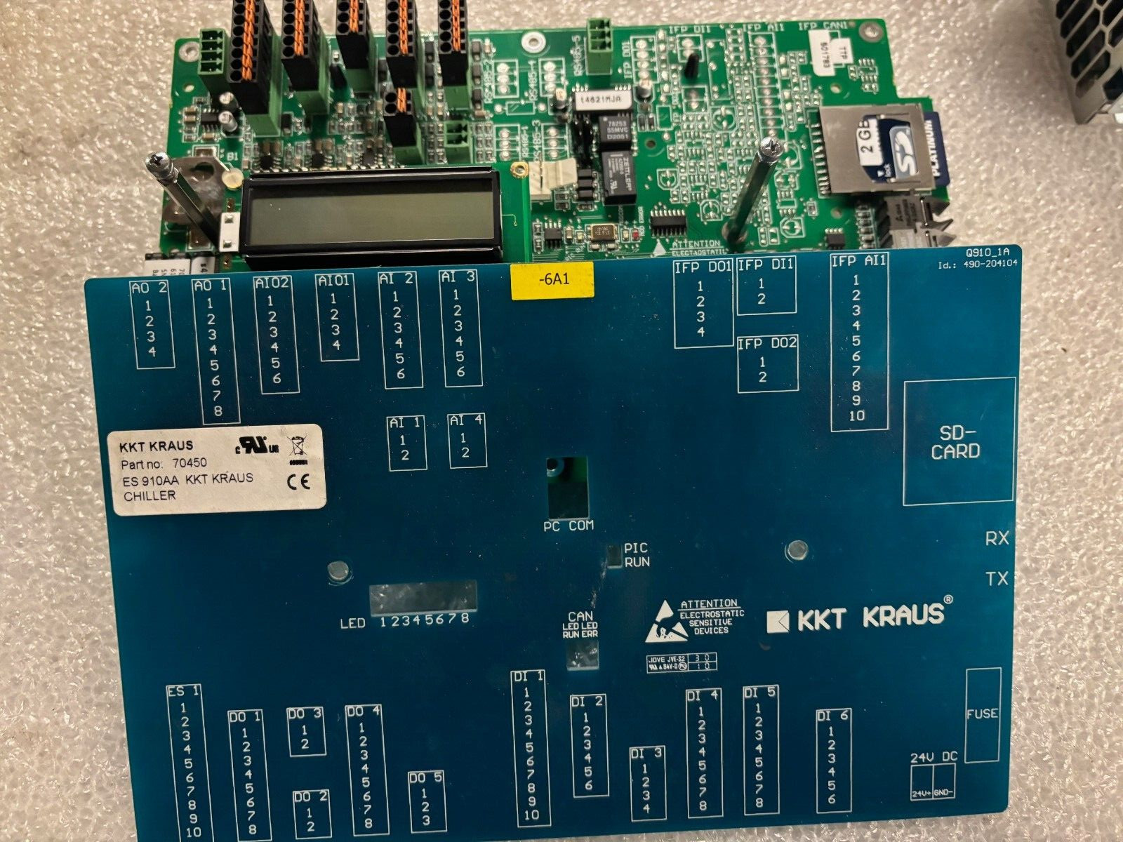 KKT KRAUS Chiller 70450 ES 910AA Chiller Control Board