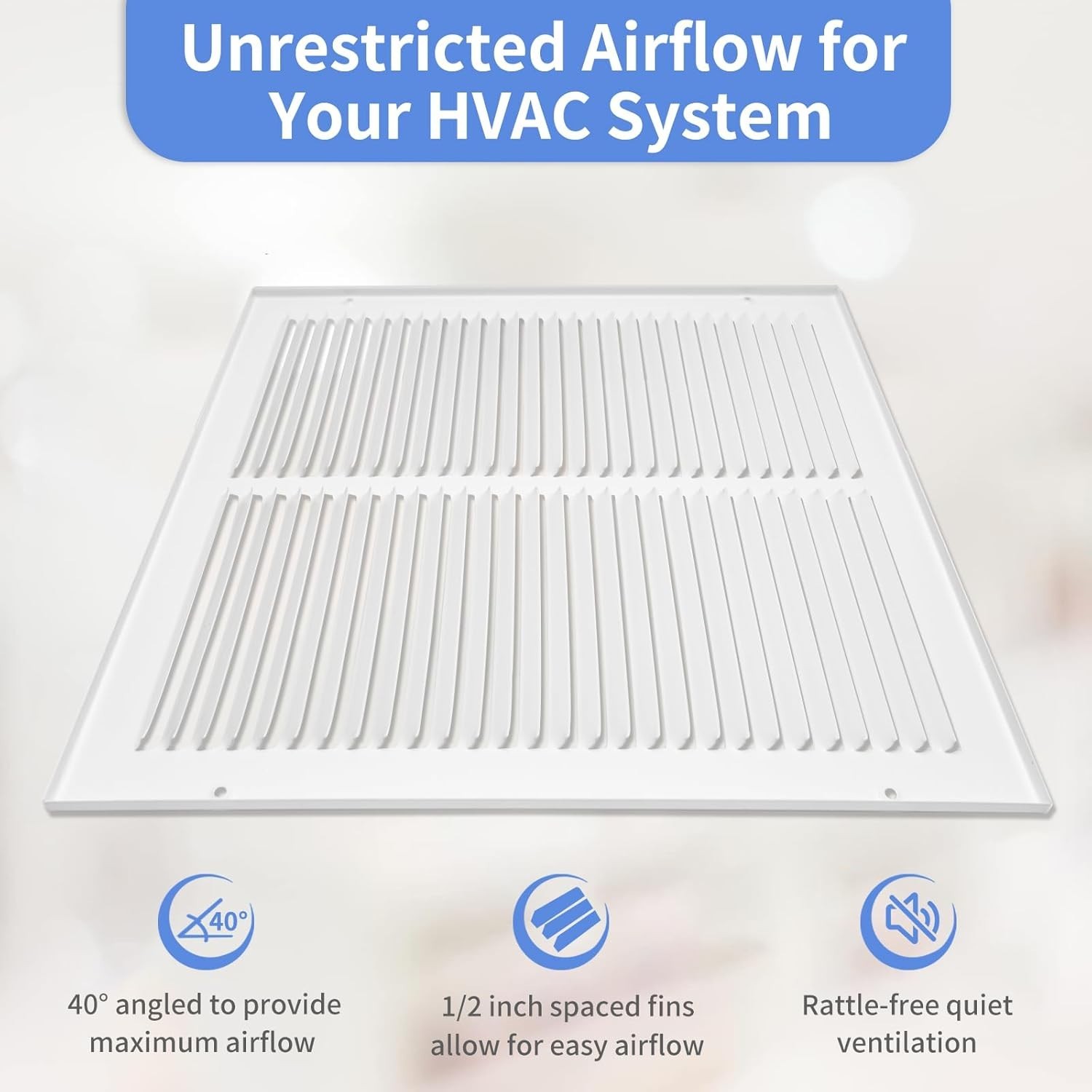 Steel Return Air Grille 16×12 Inches Ceiling Wall HVAC Vent Cover Durable