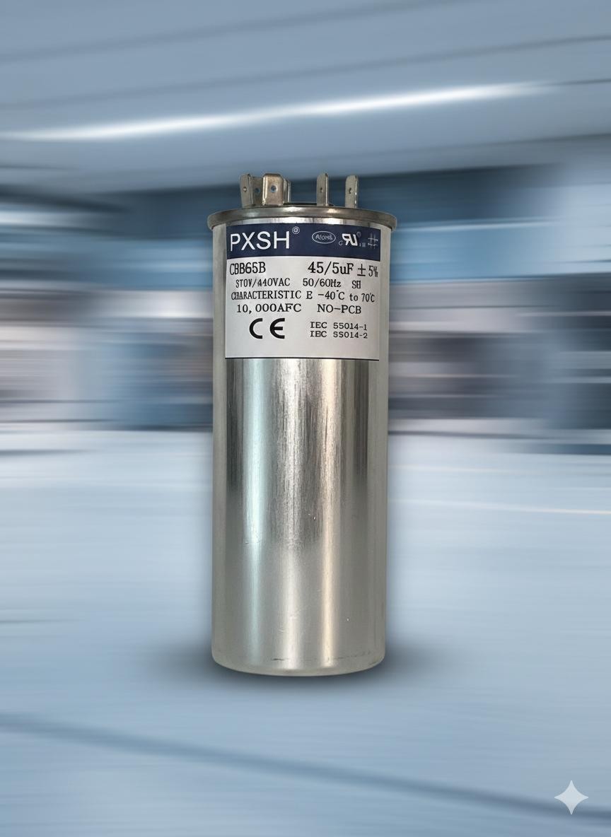 Ac Capacitor 45/5 uF 370 or 440 VAC Dual Run Capacitor AC 45+5 MFD