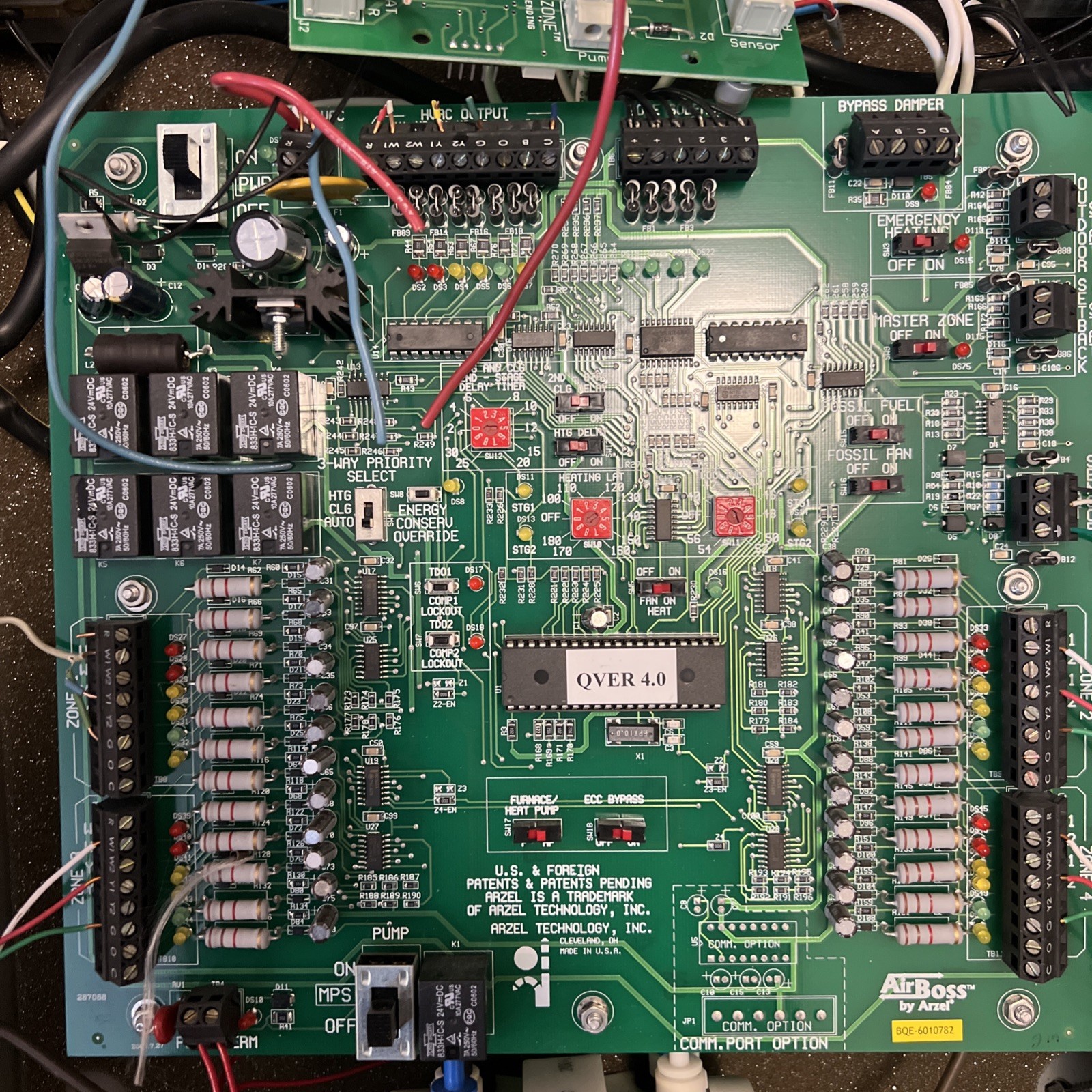 Arzel Zoning Technology Air Boss 4 Zone Furnace Damper Control Board Panel HVAC