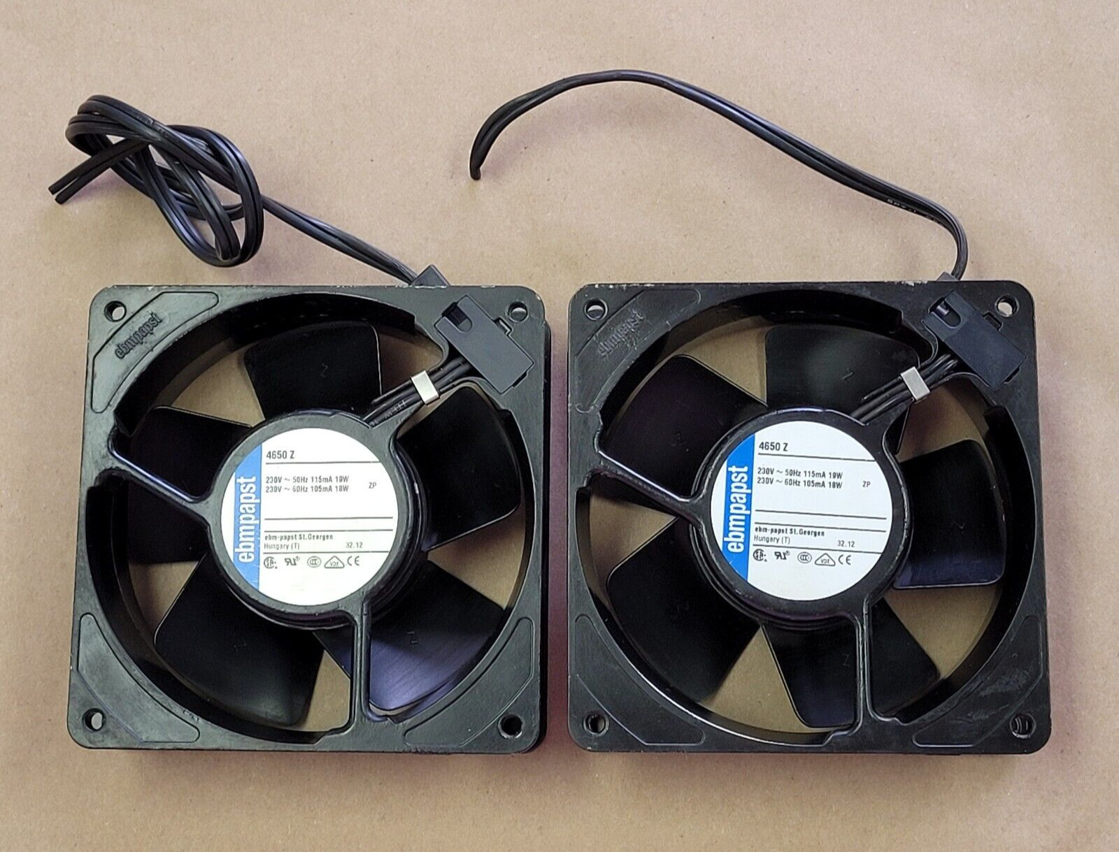 EBMPAPST 4650 Z COOLING FAN 230V/230V 50/60HZ 115/105MA 19/18W | LOT OF 2