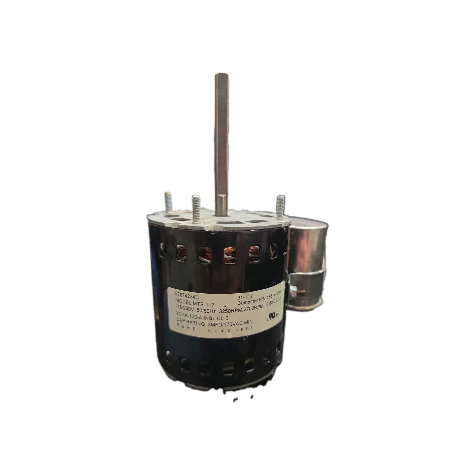 NOS Carter Hoffmann 18614-0360 Blower Motor, 115/230V 50/60HZ
