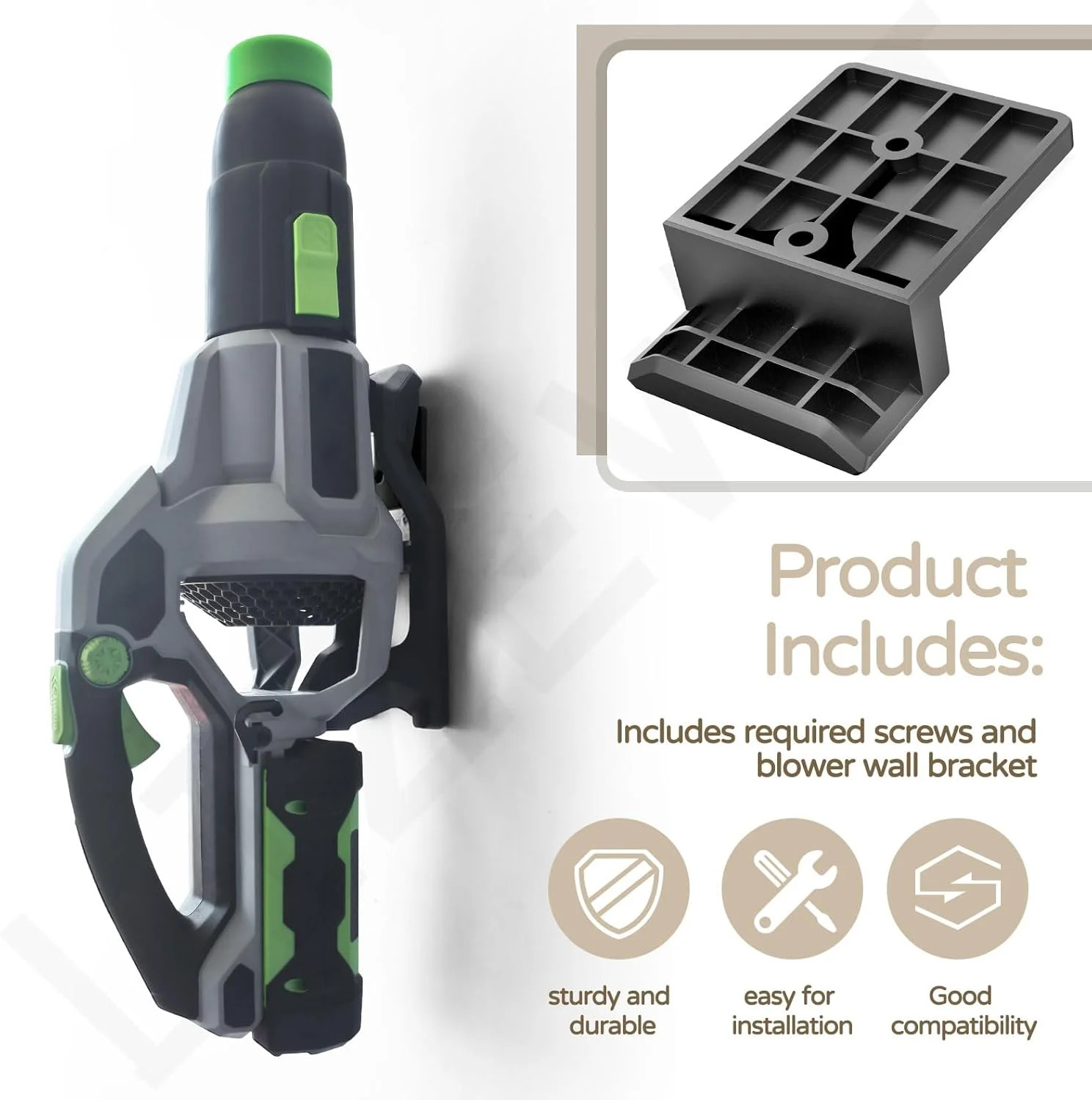 Blower Wall Mount/Mounting Bracket for EGO Leaf Blower 530, 615, 650, LB5300 Wal