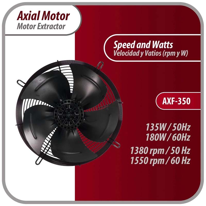 For Appli Parts AXF-350 13-3/4 in Axial Fan Motor Guard Mounted Fan Blade 220V 1