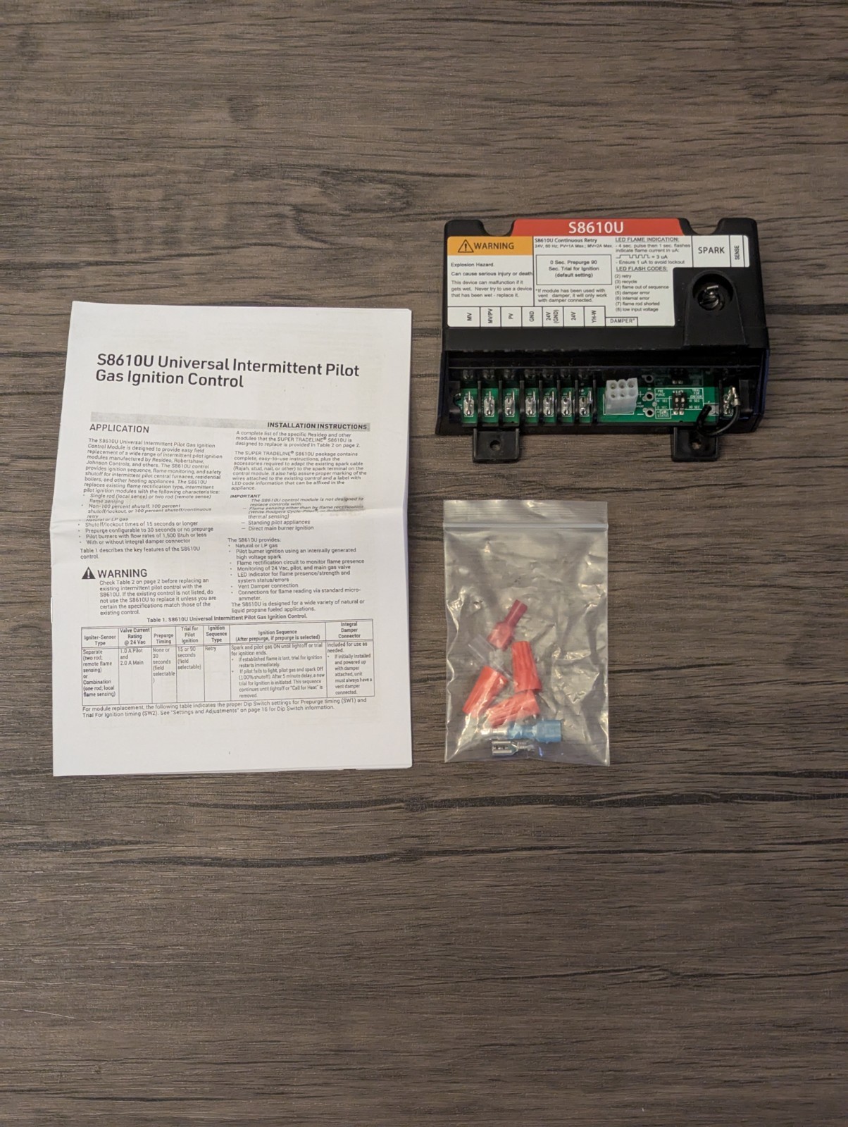 Honeywell S8610U Universal Intermittent Pilot Gas Ignition Control 24V Furnace