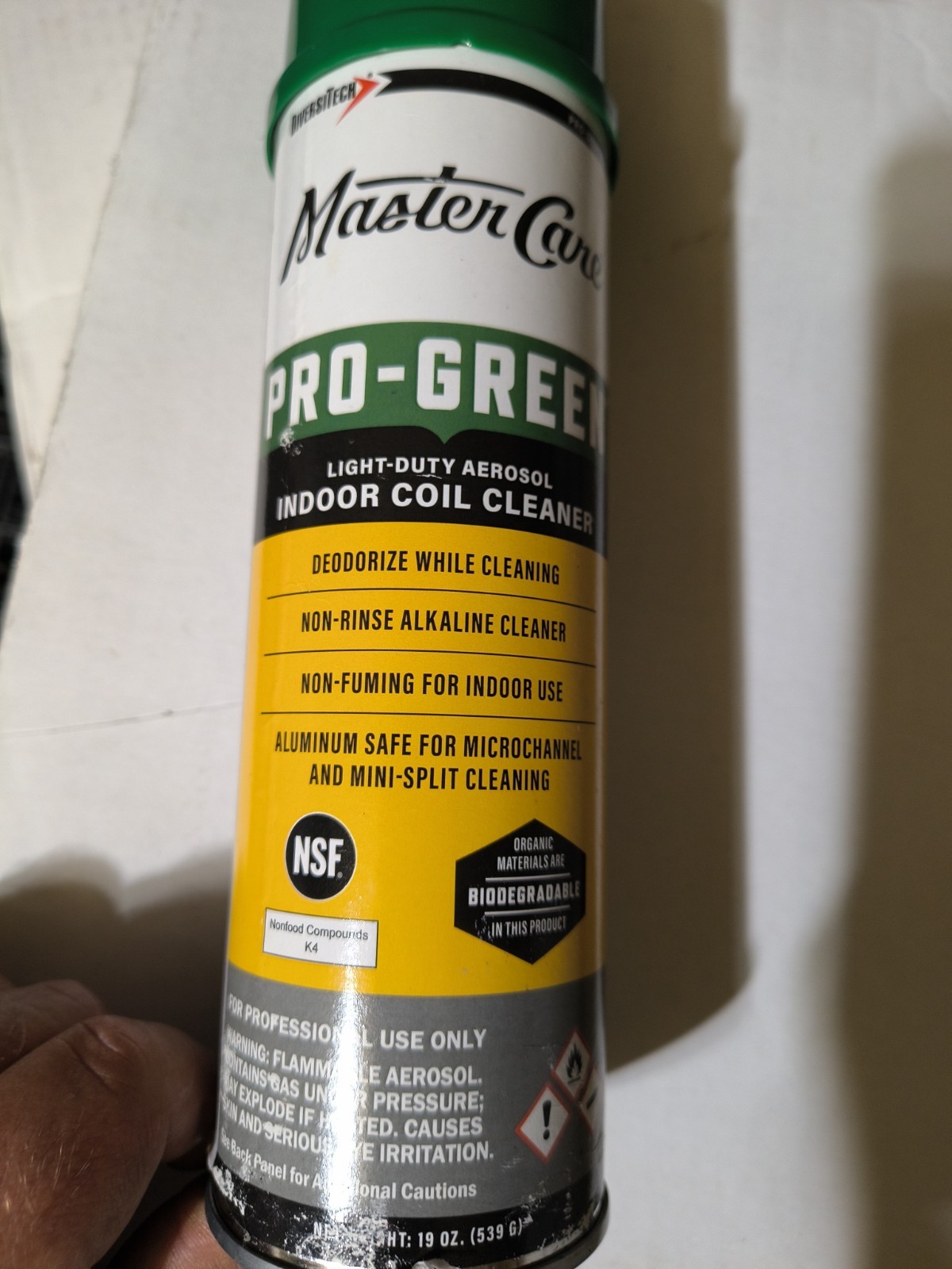 DiversiTech PRO-GREEN- MasterCare PRO-GREEN-19oz Aeroso.lLight Duty Coil Cleaner