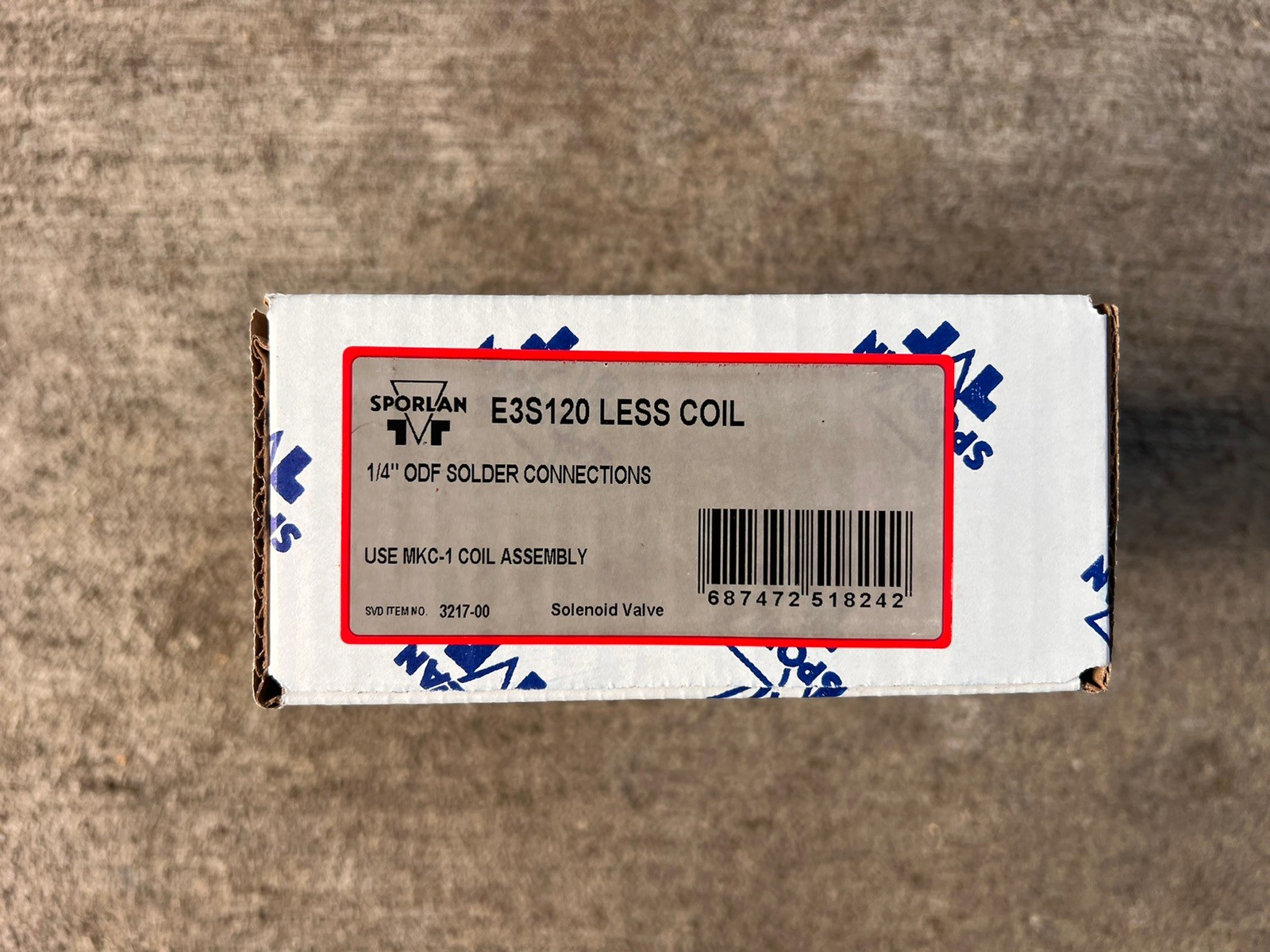 Parker Sporlan E3S120 Refrigerant Solenoid Valve