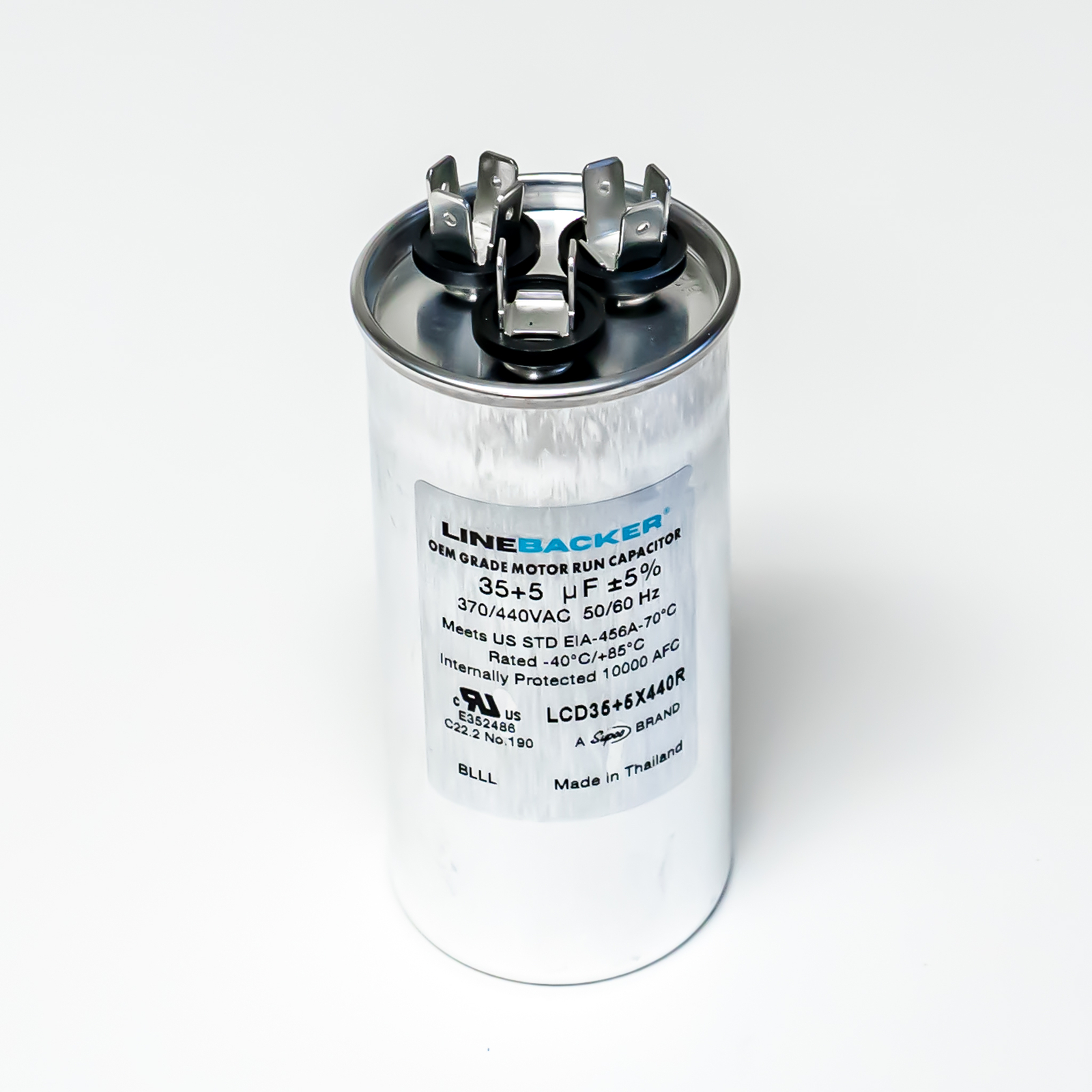 Supco Capacitor Round Dual Run 35 + 5 uf mfd 370/440 Volts for HVAC Motors