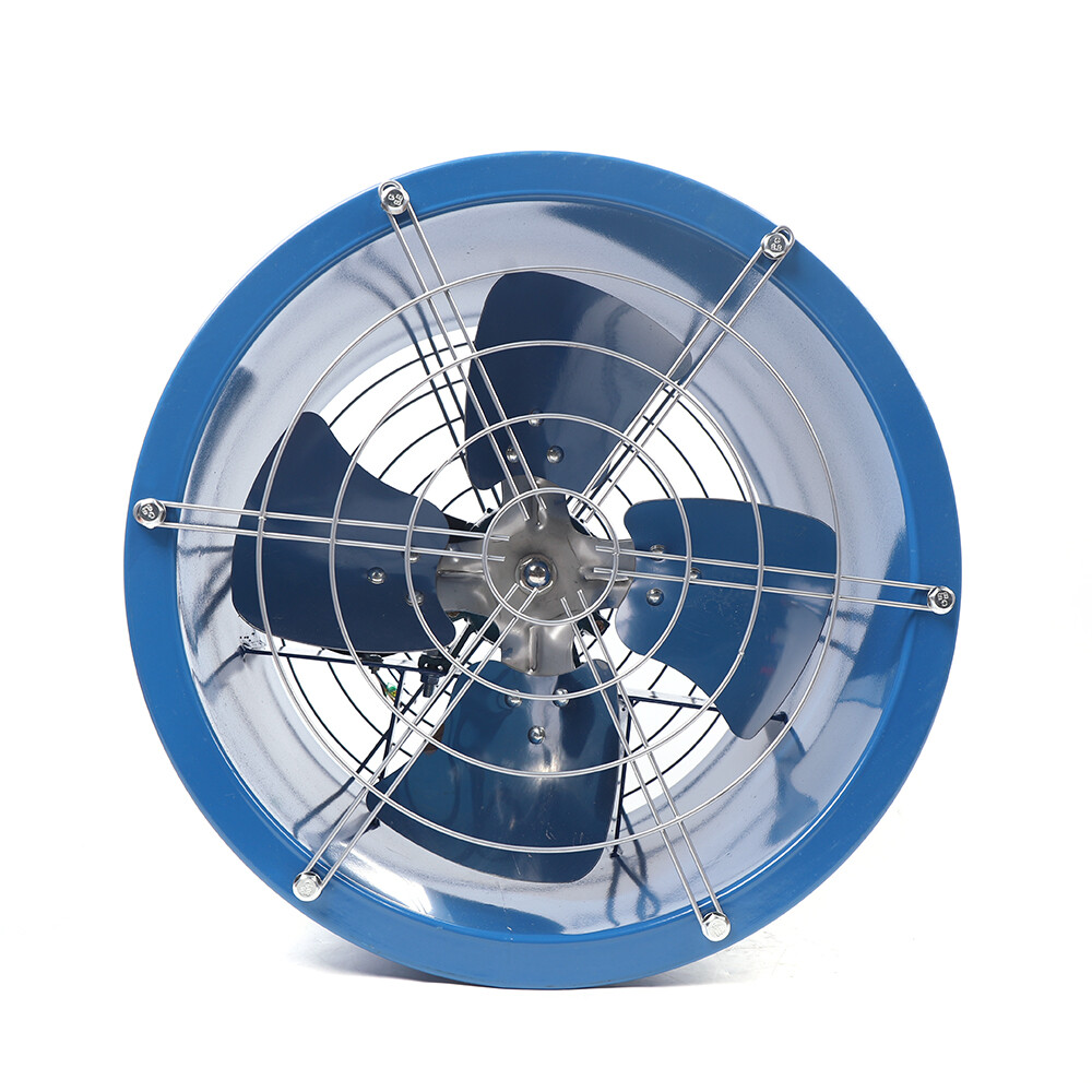 110V Cylinder Pipe Fan 250W Spray Booth Paint Fumes Exhaust Axial Fan 1420R/Min