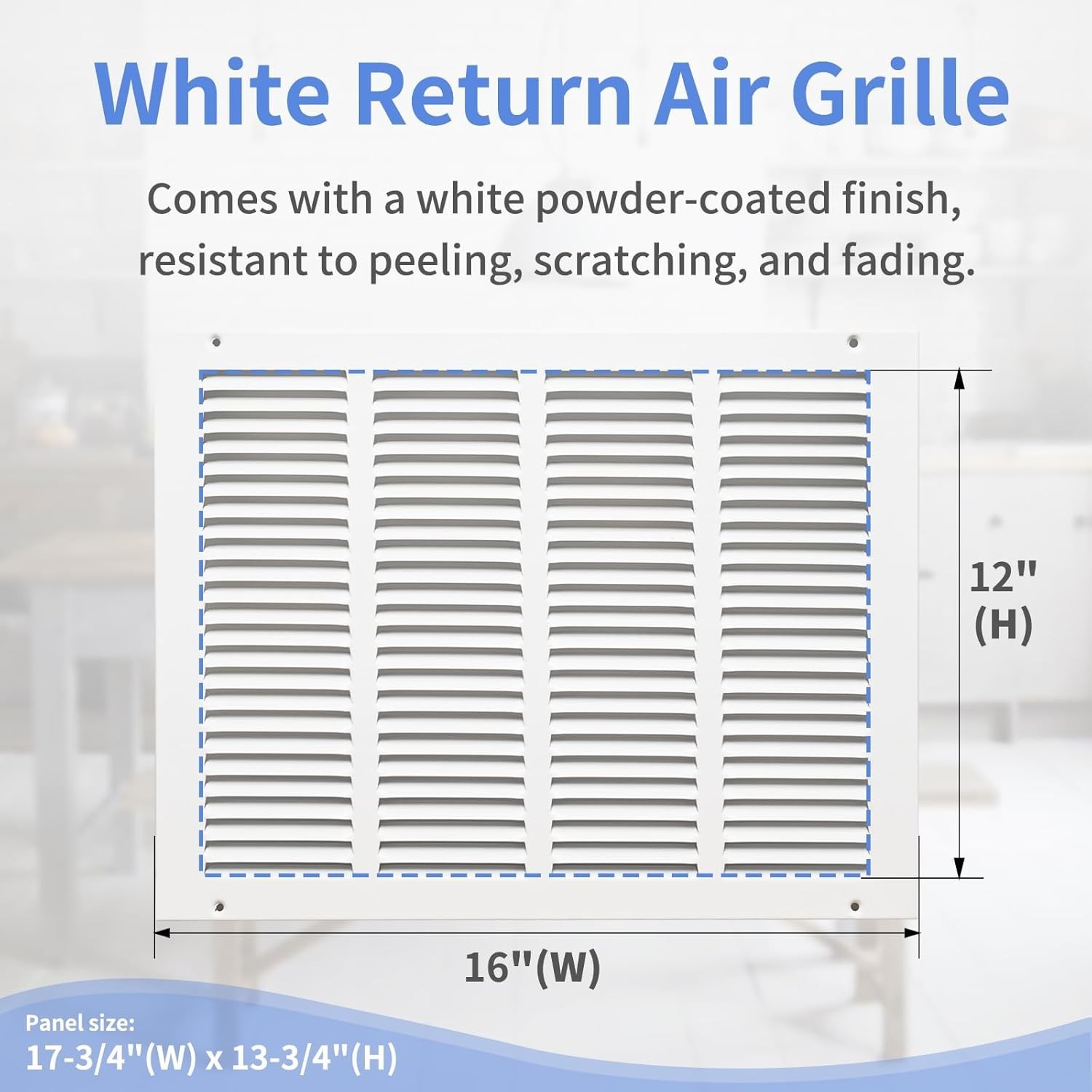 Steel Return Air Grille 16×12 Inches Ceiling Wall HVAC Vent Cover Durable