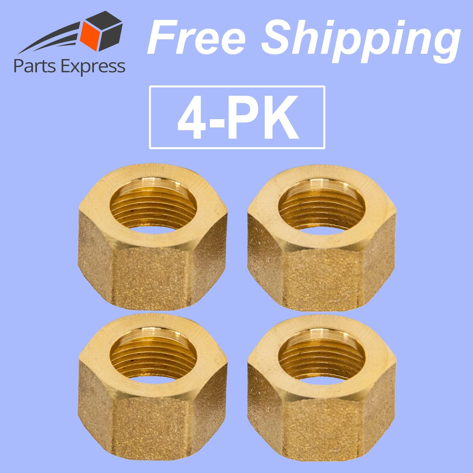 Brass Packing Nut for Jewelry Steamer Sight Glass (5/8″ OD)- (4 PK)