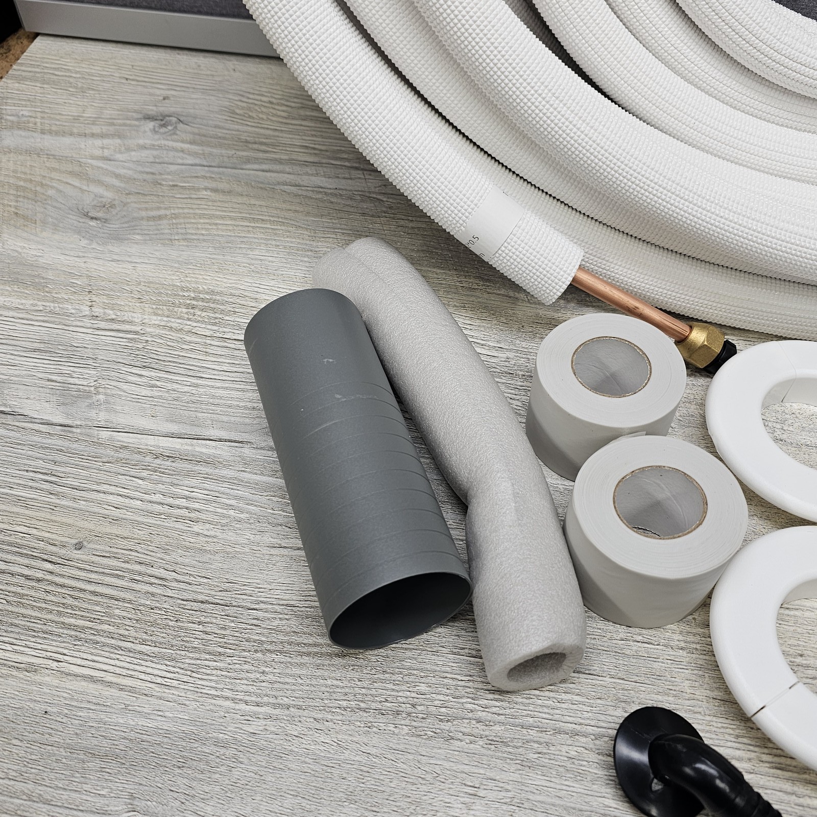 DELLA 50 Ft. Refrigerant Line Set 1/4″ & 3/8″ for Mini-Split AC HVAC Systems
