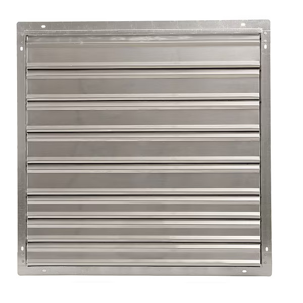 Dayton 30 in 33″H-W 5 3/4″L Alu Wall Backdraft Damper, 30-1/2 in x 30-1/2 in,