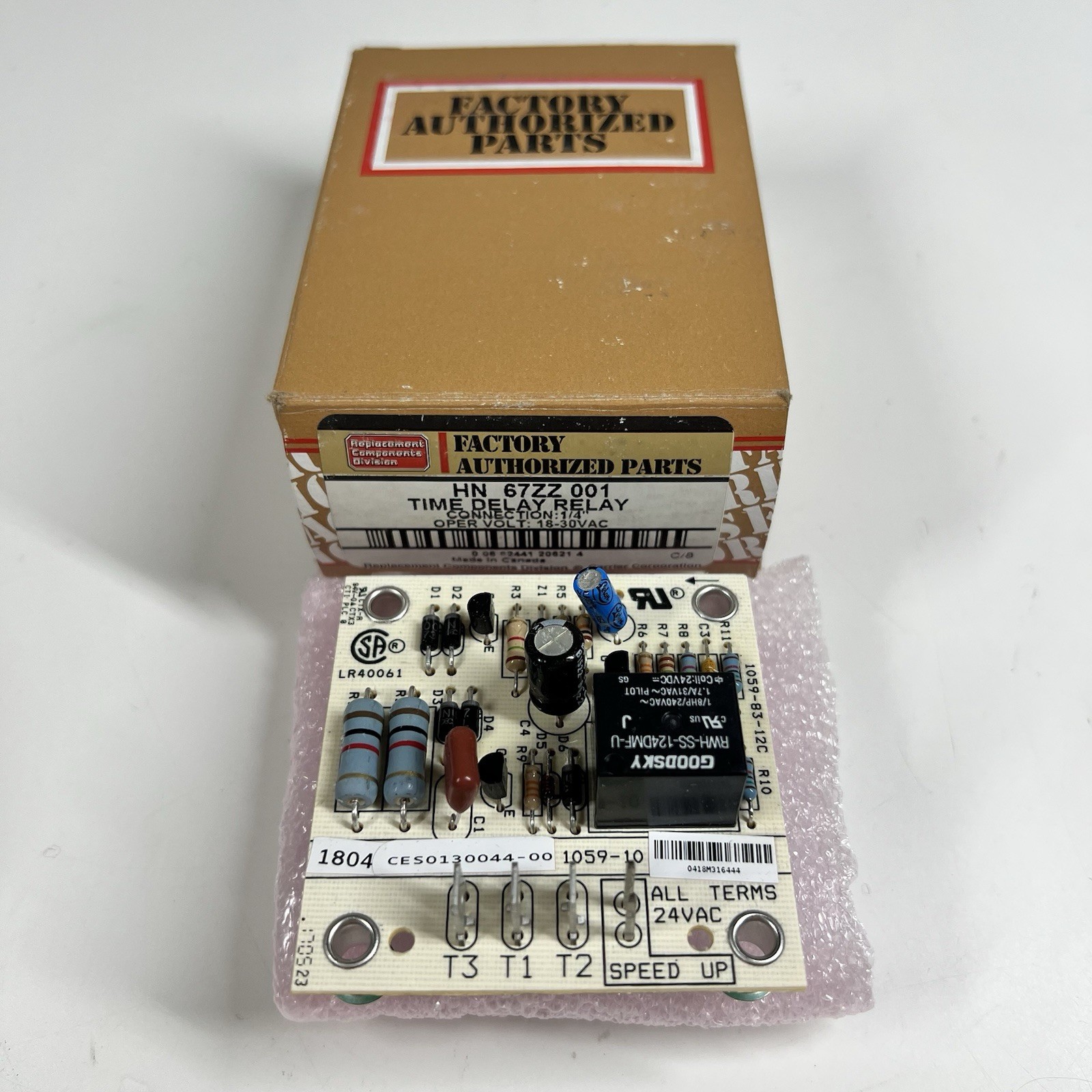 Carrier HN67ZZ001 Genuine OEM Time Delay Relay Circuit Control Board New In Box
