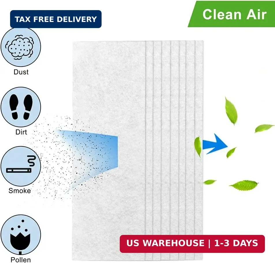 20 Pcs 12 x 4 In Air Vent Filters – 1 Pack of 20 Register Vent Dust Filters for