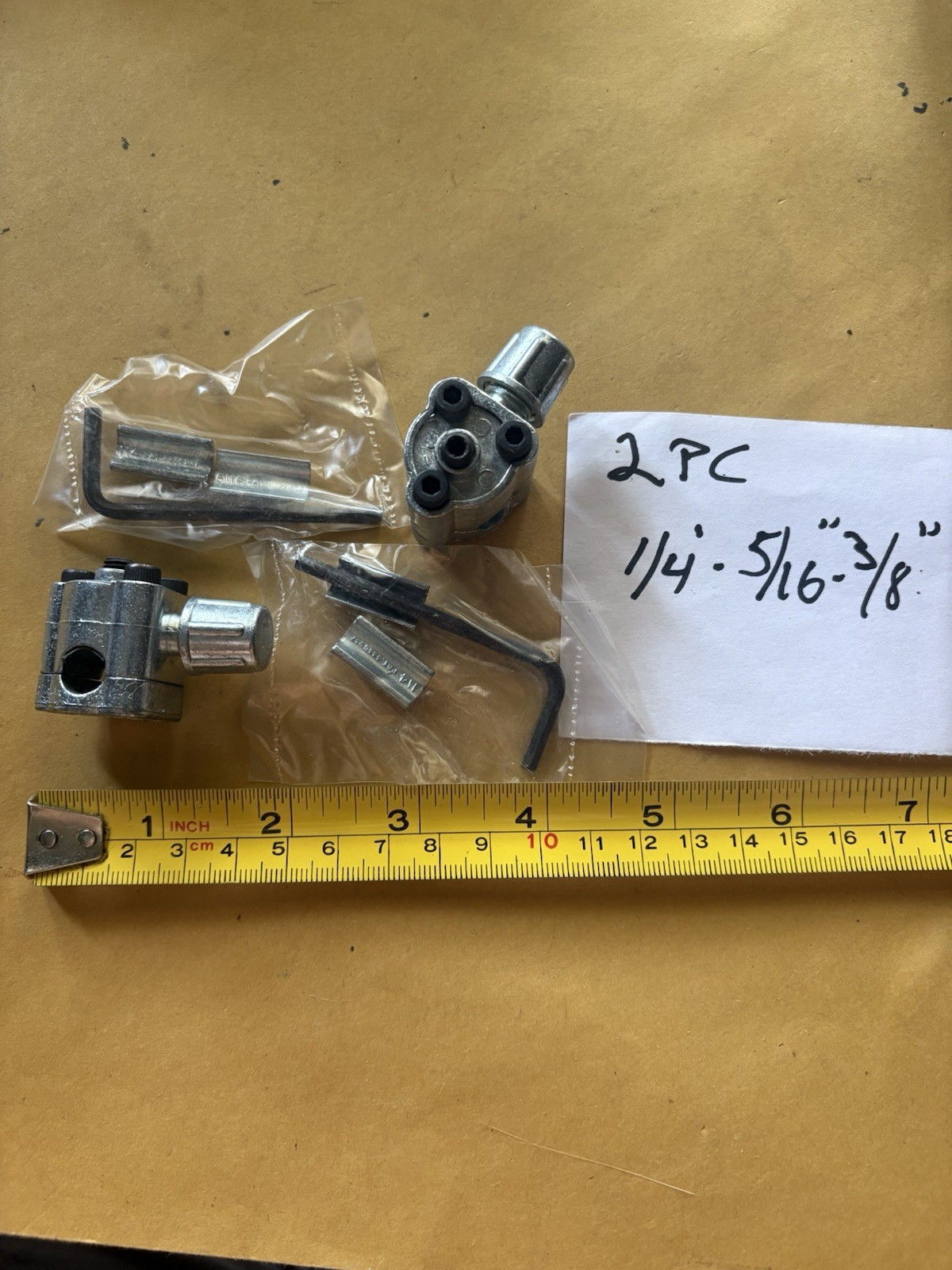2 Pc Bullet Piercing Valve Line 1/4”-5/16”-3/8” Tubing Tap Valve Kit HVAC Nos
