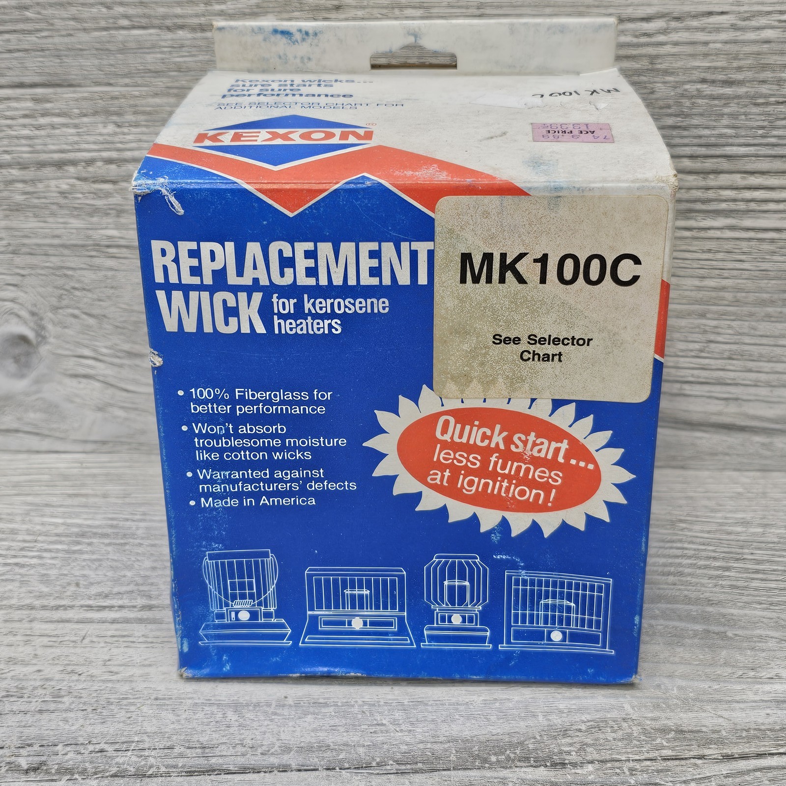 Lot of 2 KEXON MK100C Replacement Kerosene Heater Wick Fiberglass Made in USA