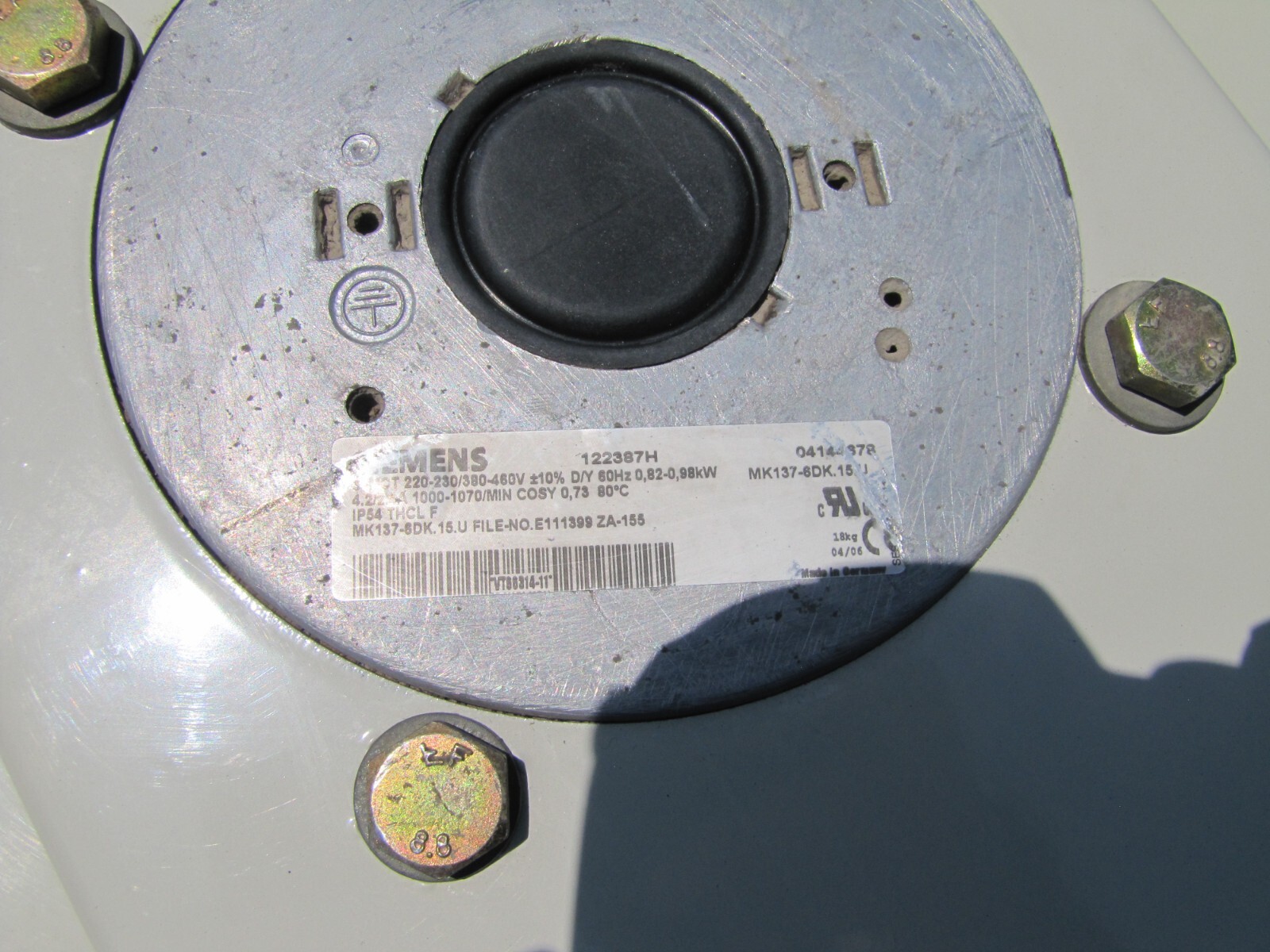 Siemens 1613 8532 10 Centrifugal Blower Fan 22″ Diameter 230/460V 3 Phase