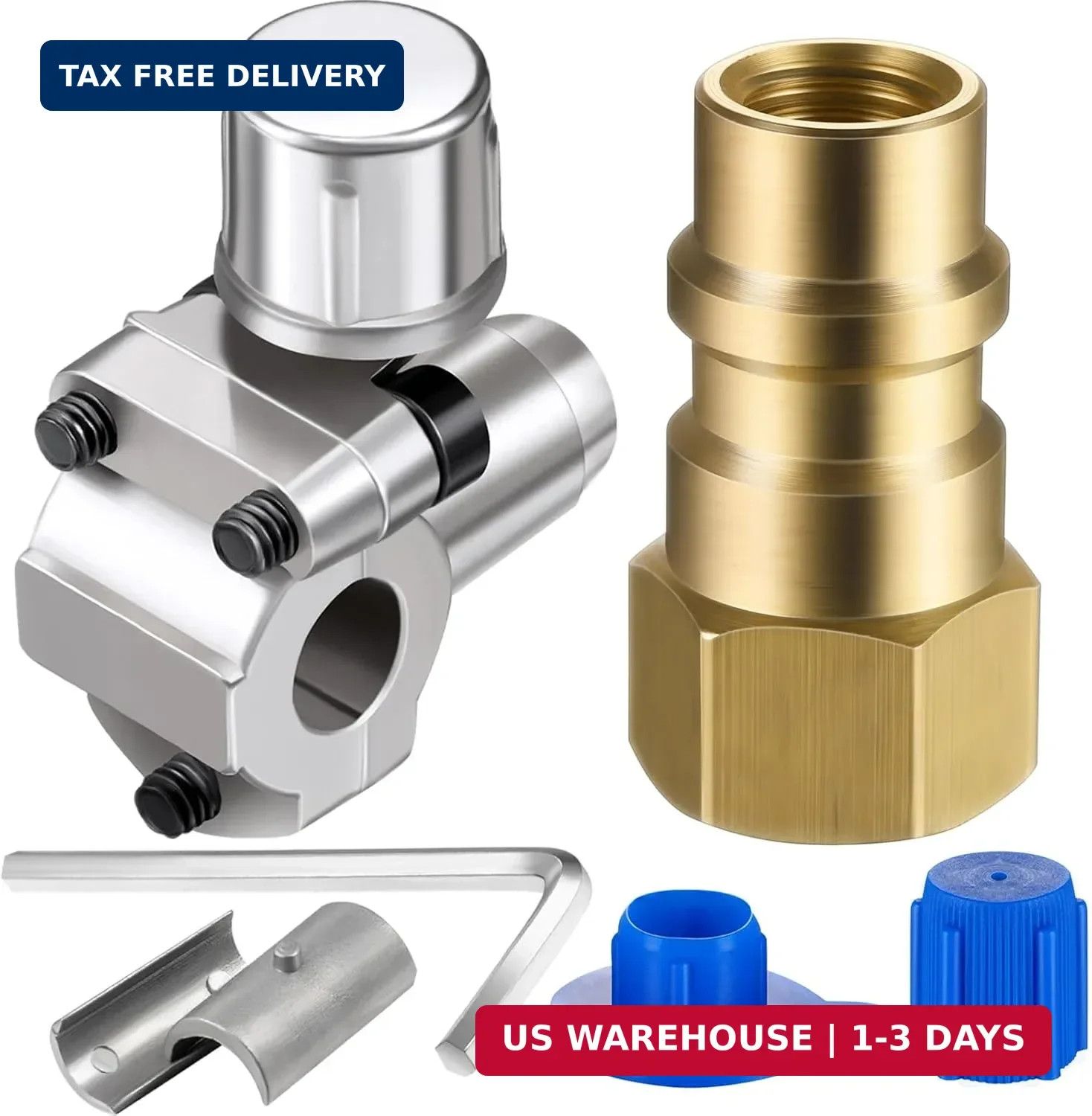 Bullet Piercing Valve Kits with Dust Cap Converts R12 to R134a Fit 7/16 Inch Low