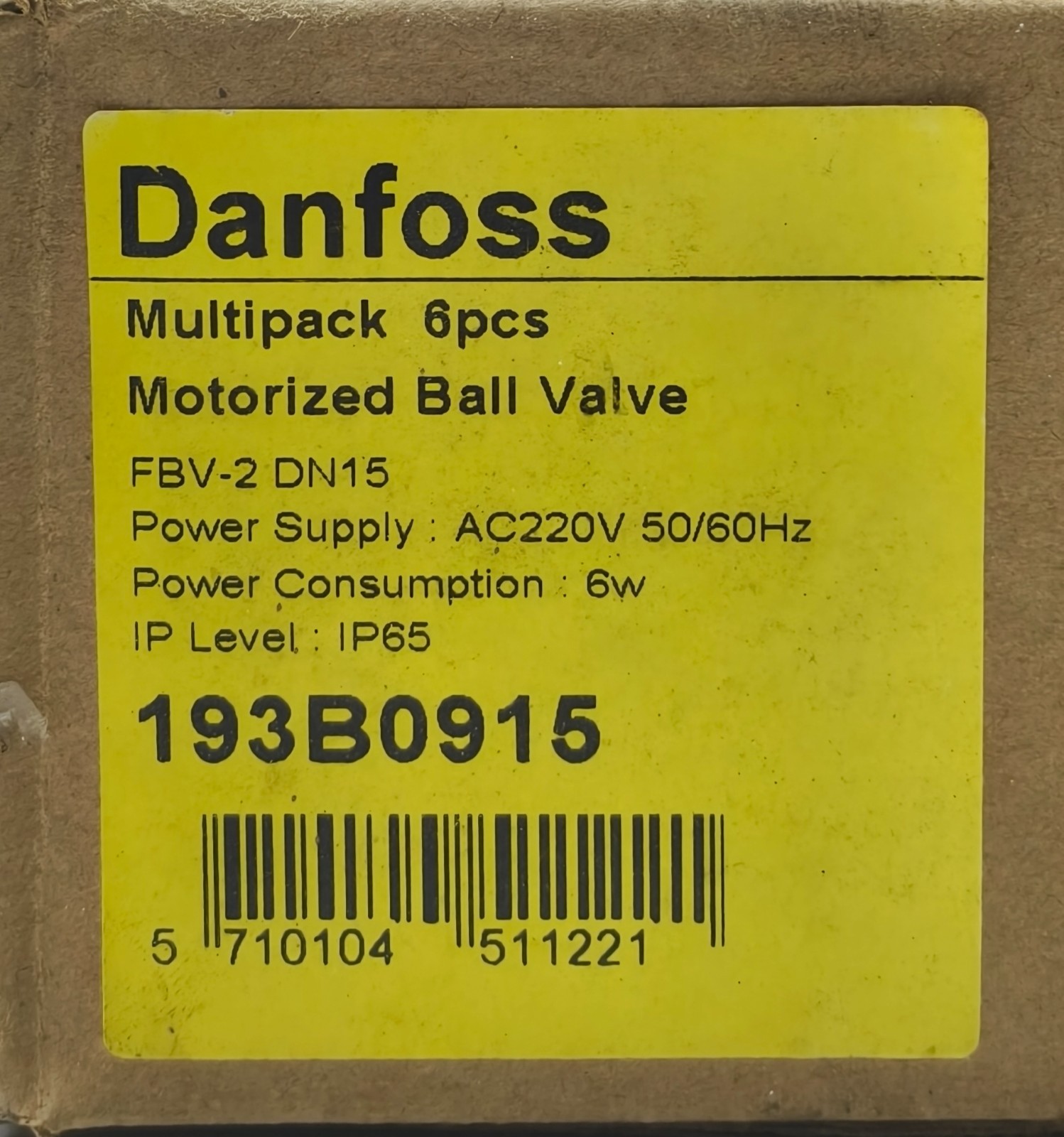 Danfoss Motorized Ball Automatic Valve FBV-2 193B0915 DN15 IP65 220VAC 50-60HZ