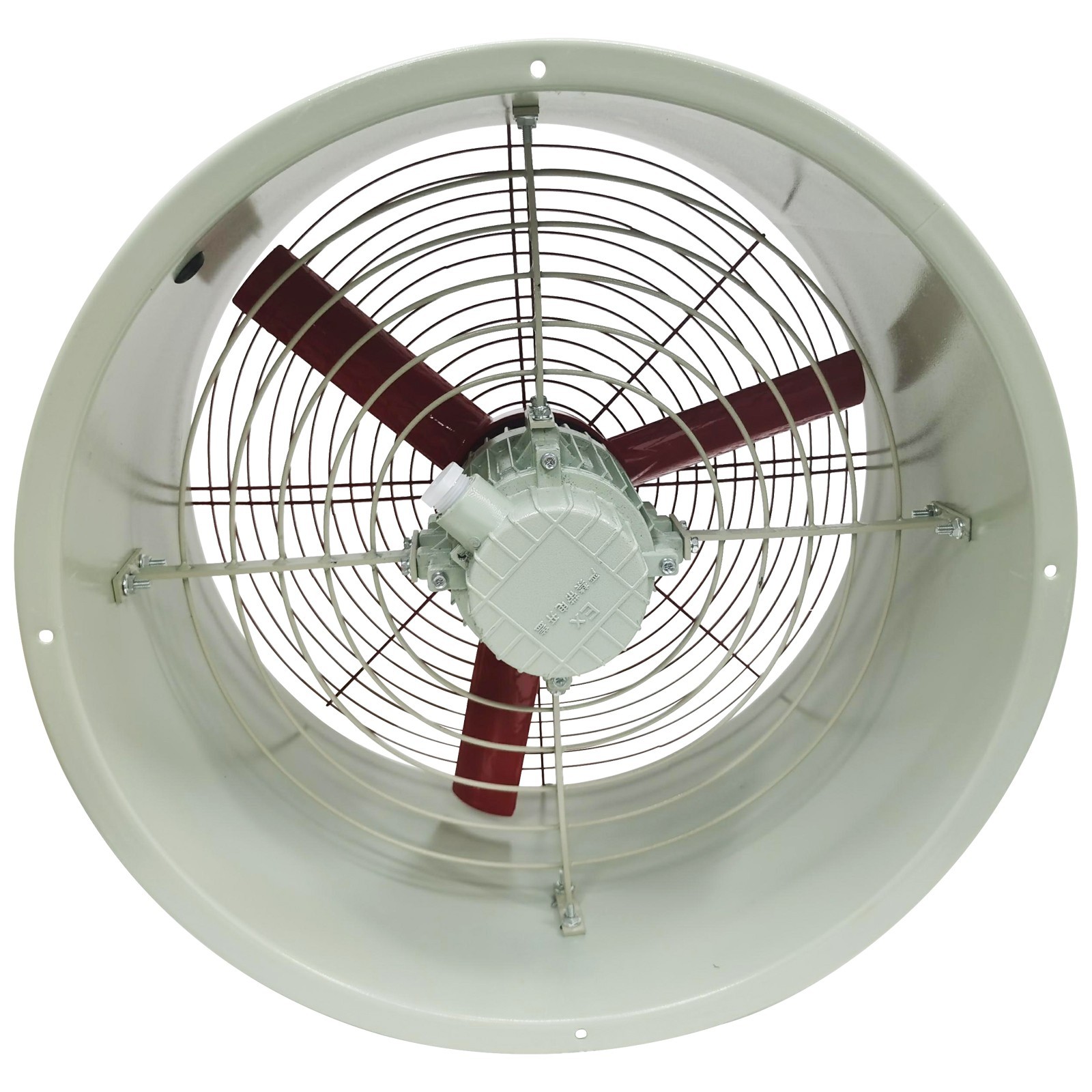 110V 19in Explosion Proof Exhaust Fan 550W Cylinder Pipe Fan Wall Mount Ventilat