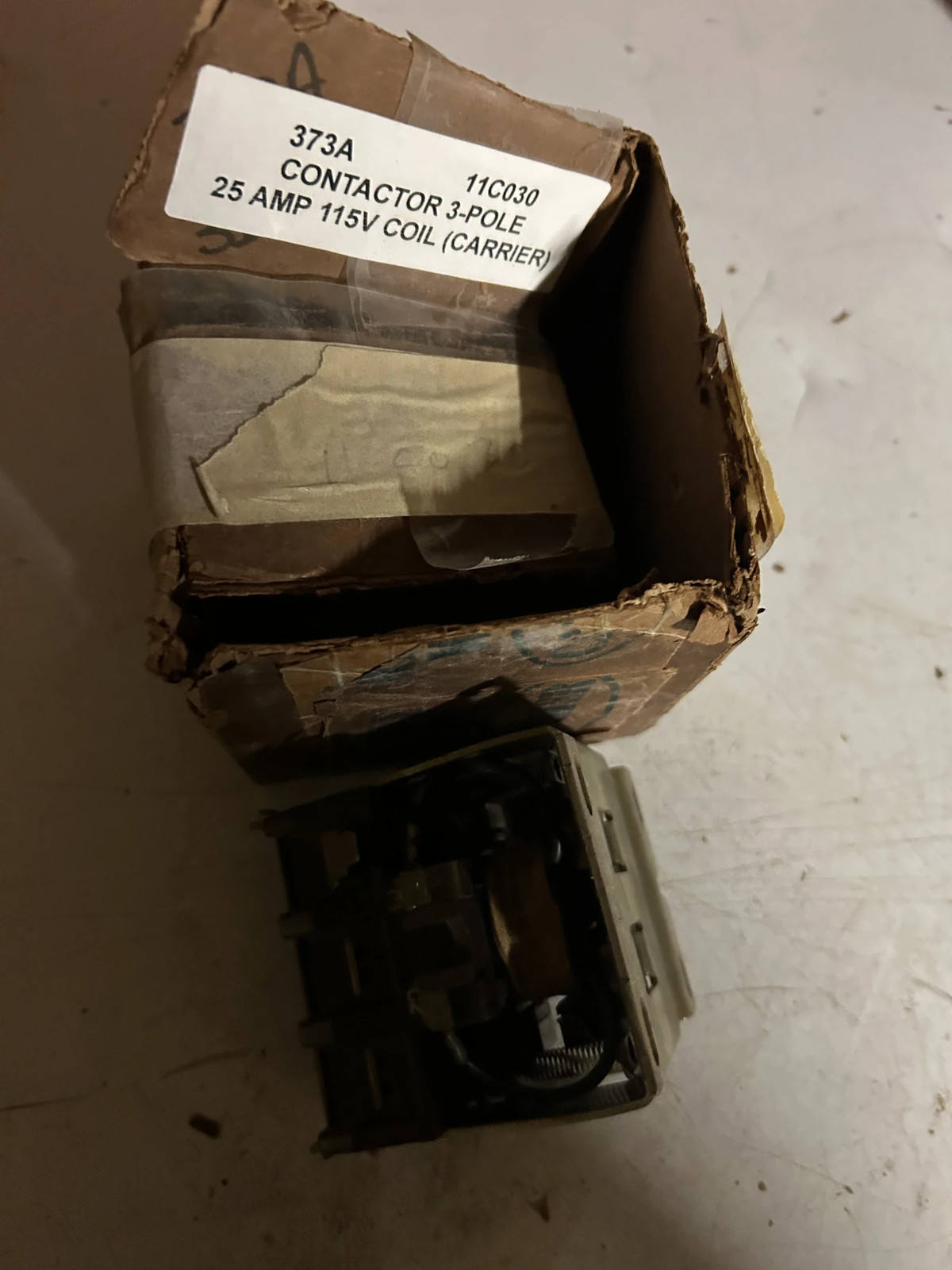 Sylvania Contactor 3-Pole 25A 115V Coil Carrier 11C030 373A A77 HVAC Relay