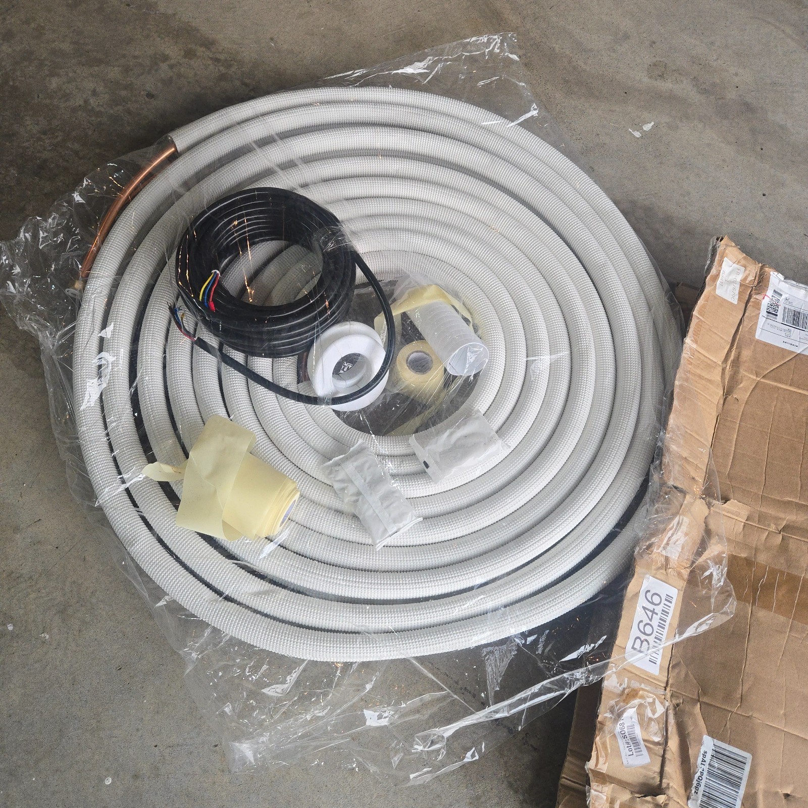 50FT Air Conditioning Tubing Hose Extension 1/4″ and 1/2″ Twin Insulated Copper