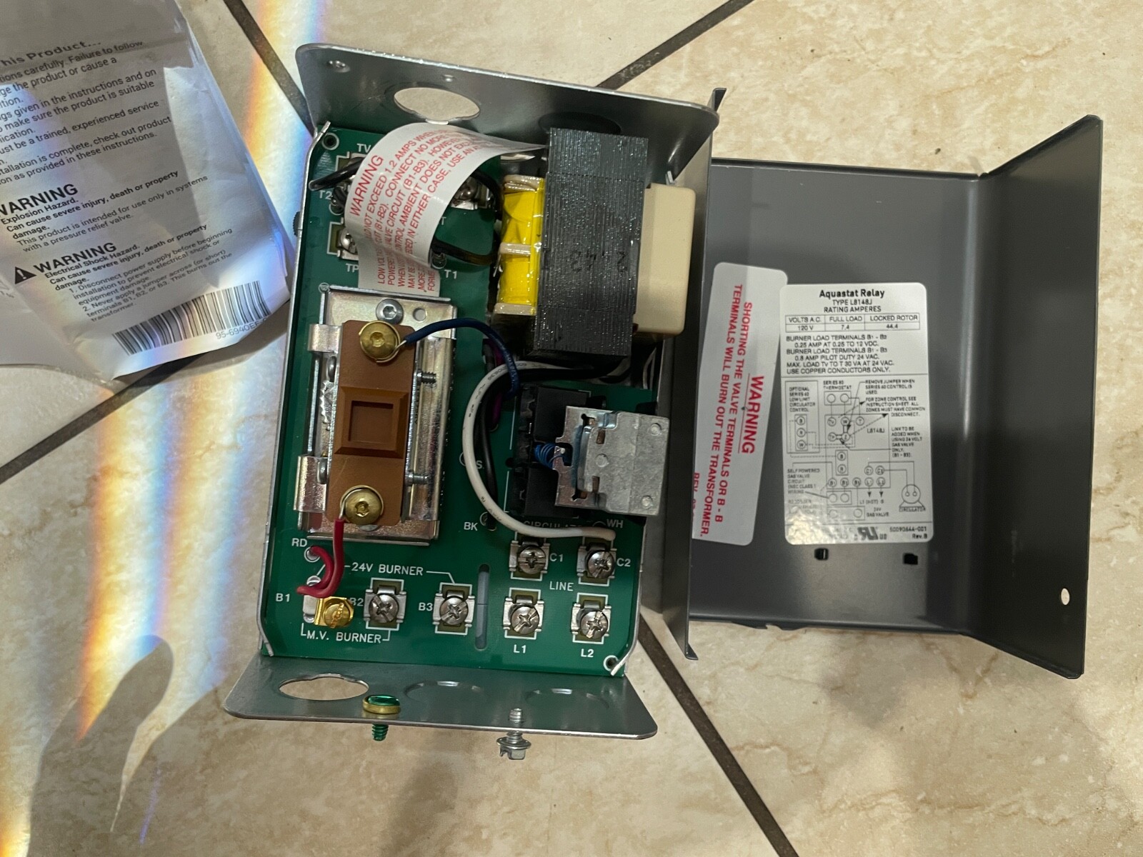 RESIDEO AQUASTAT MODEL NUMBER: L8148J1009