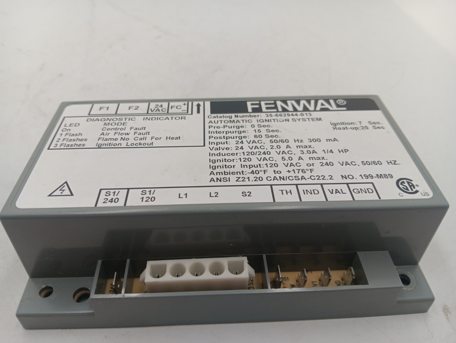 Fenwal 35-662944-013 Ignition Control System Max-e-therm / Mastertemp 42001-0052