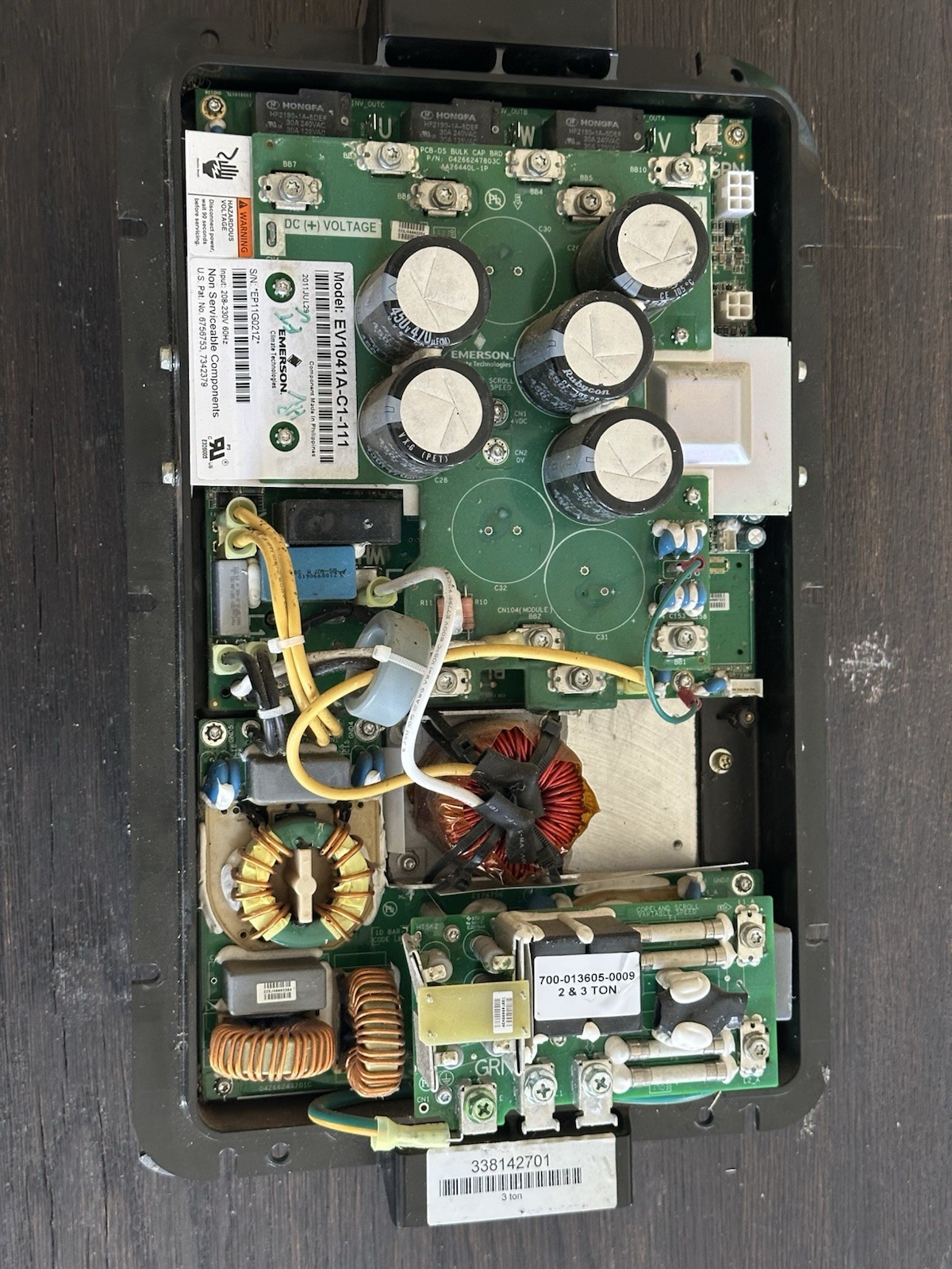Carrier Bryant Heatpump Emerson EV1041A-C1-111 Inverter Control Board 208–230V