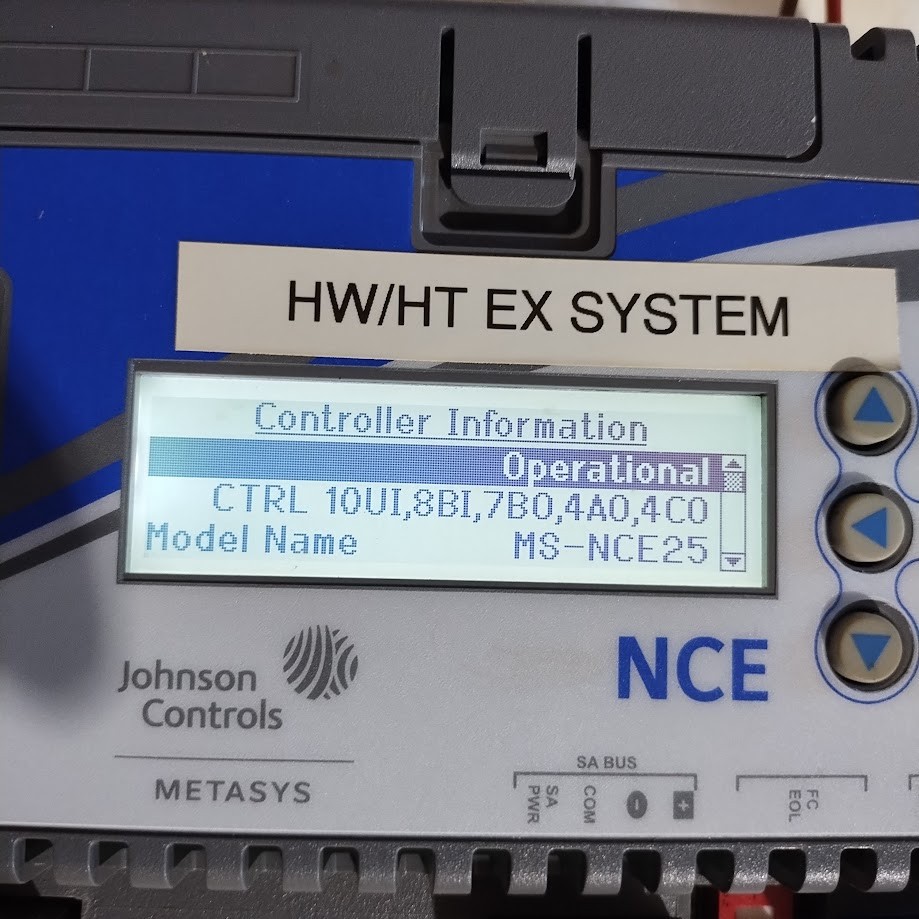 Johnson Metasys MS-NCE2566-0 Used. Powers up, Has Battery, Intermittant Fault