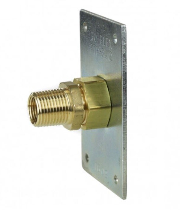 Pro-Flex PFST-12 1/2in Termination Plate 1/2MIP 3/8FIP CSST Male Adapter Fitting