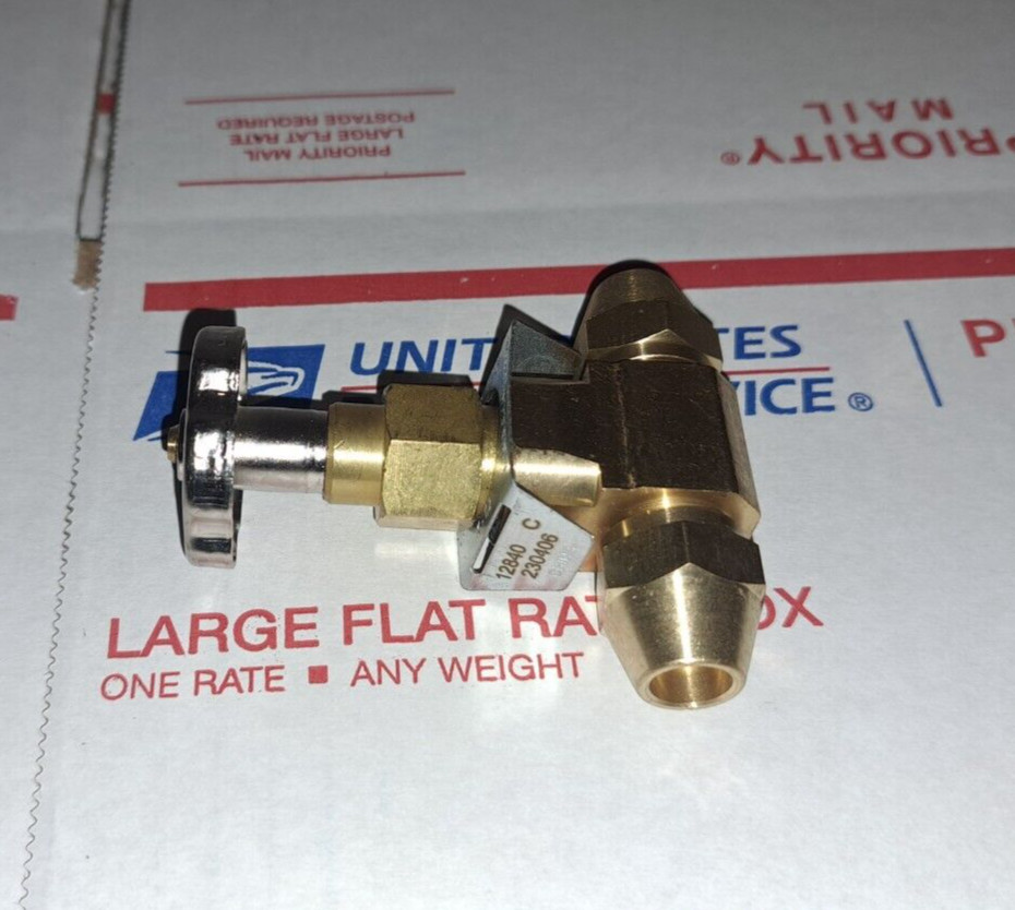 Firomatic 12840 3/8ODF Brass Oil Valve — Fusible Flair 3/8″ line Beckett burner