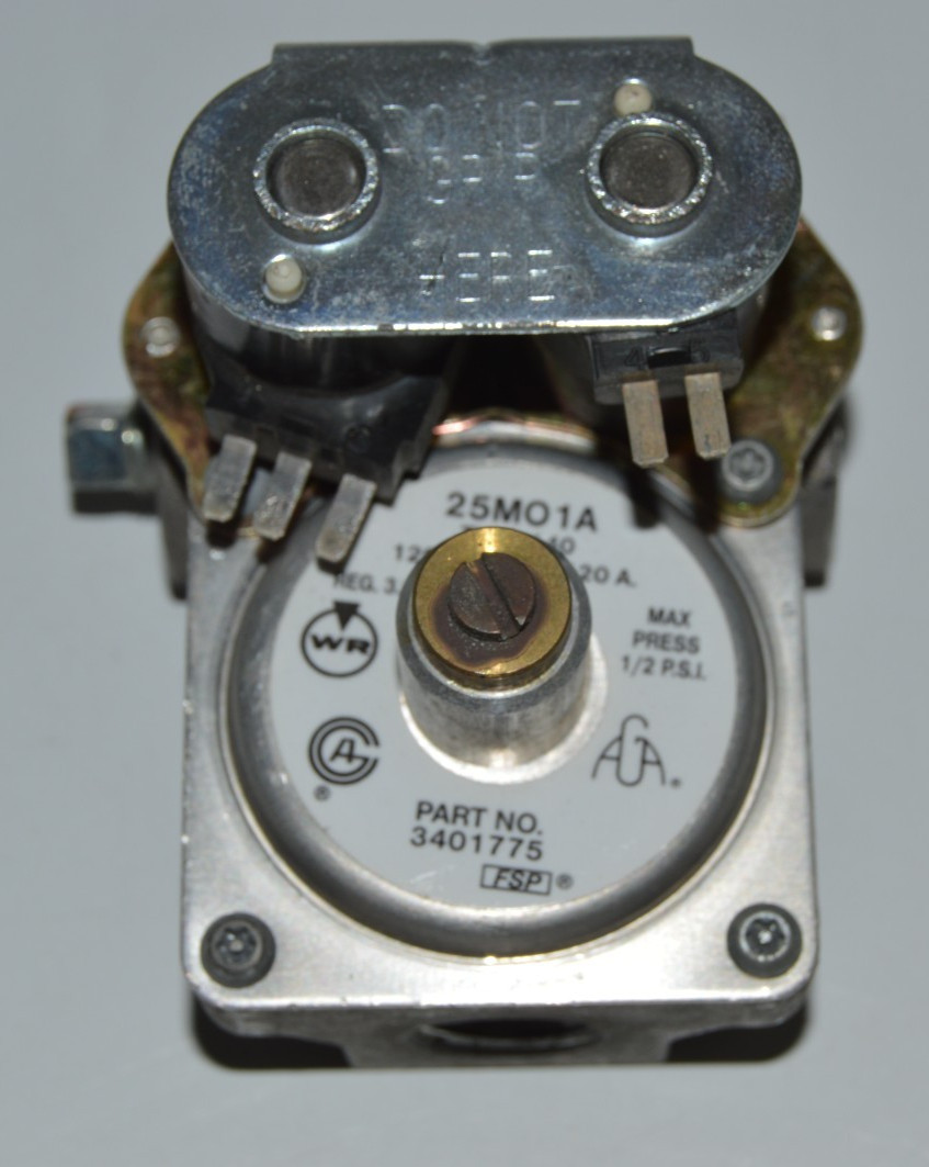 WHITE RODGERS FSP 3401775, 25MO1A DRYER GAS VALVE, NAT. GAS, 120V 60HZ, NEW