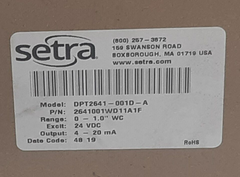Setra DPT2641-001D-A Transducer