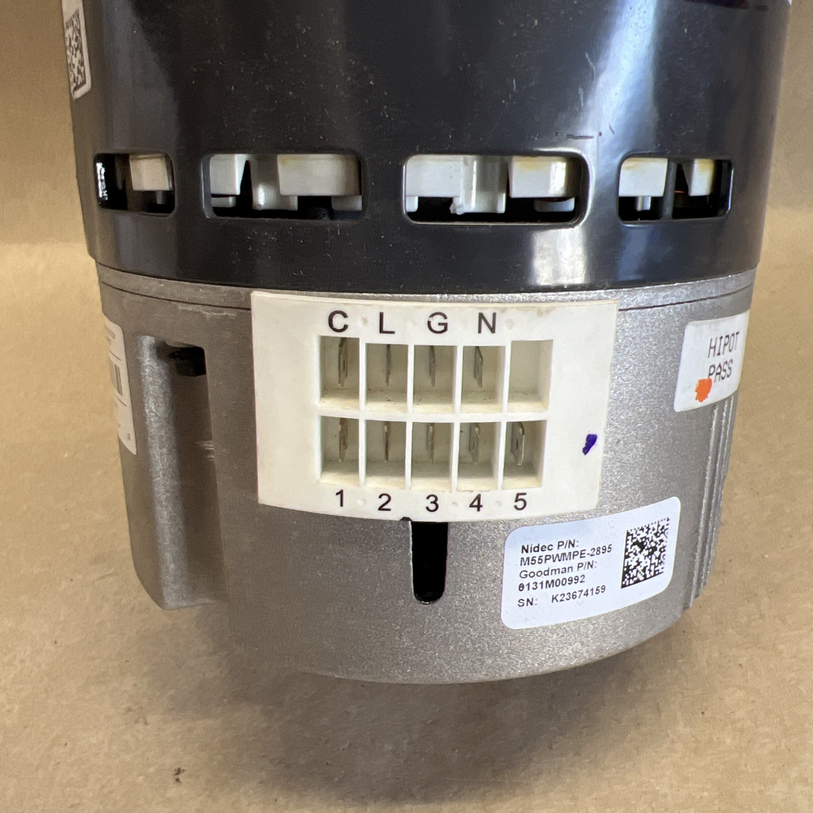 US MOTORS M55PWMPE-2895 FURNACE BLOWER MOTOR 3/4HP