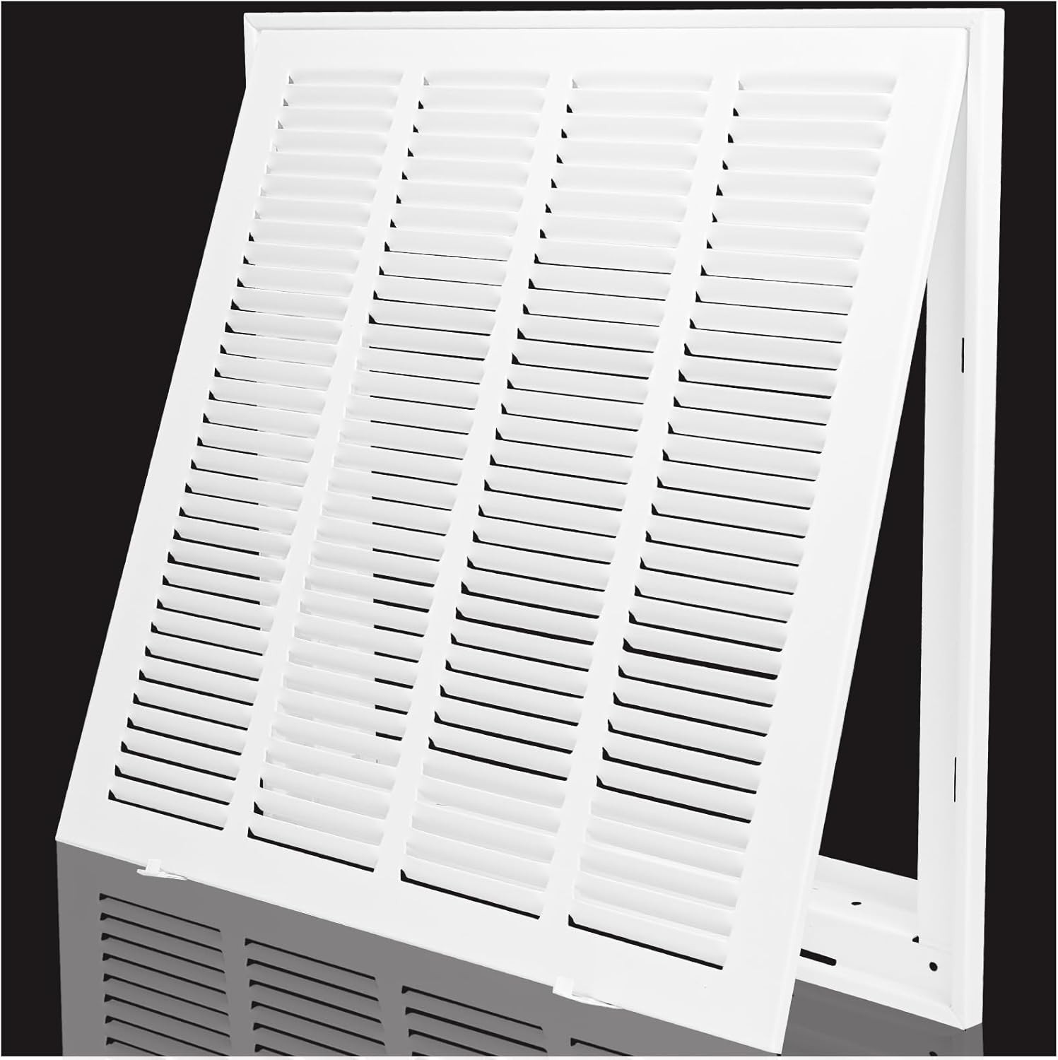 16 x 16 Inch Steel Return Air Vent Cover, Duct Opening 16 x 16”, holds 1″ filter