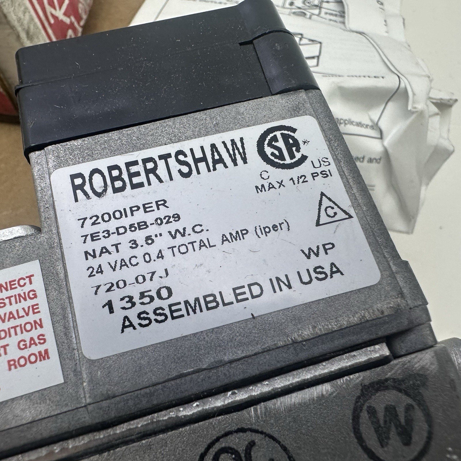 Robertshaw 720-079 Universal Electronic Ignition Gas Valve Uni-Kit Metal