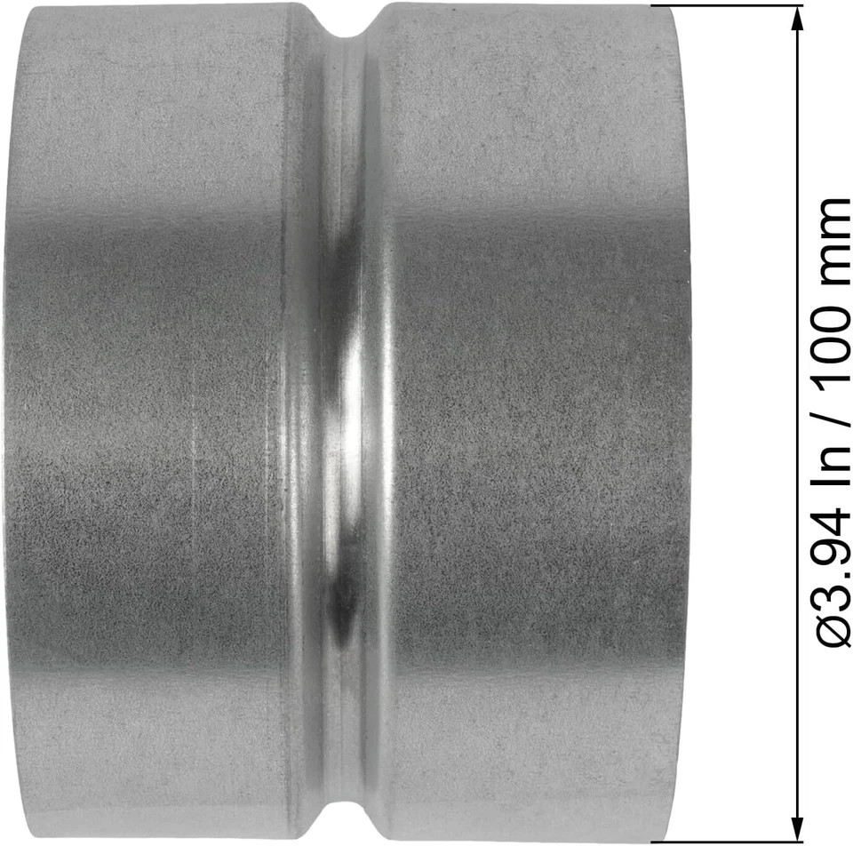 4” Inch Galvanized Steel Duct Connector – round Ventilation Duct Extension – Me