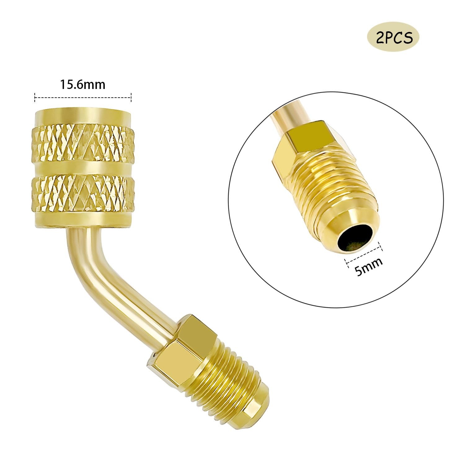 HZMM R410a Adapter for Mini Split System, 5/16 Inch SAE Female Quick…