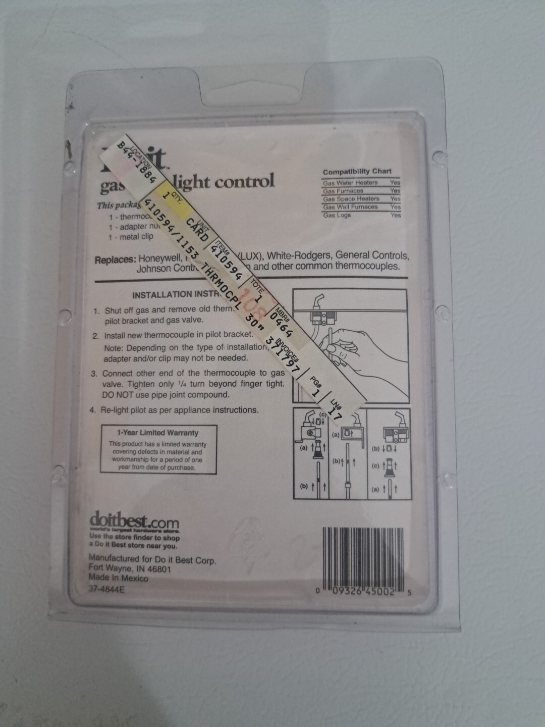 30 Inch Gas Pilot Light Thermocouple Brand New