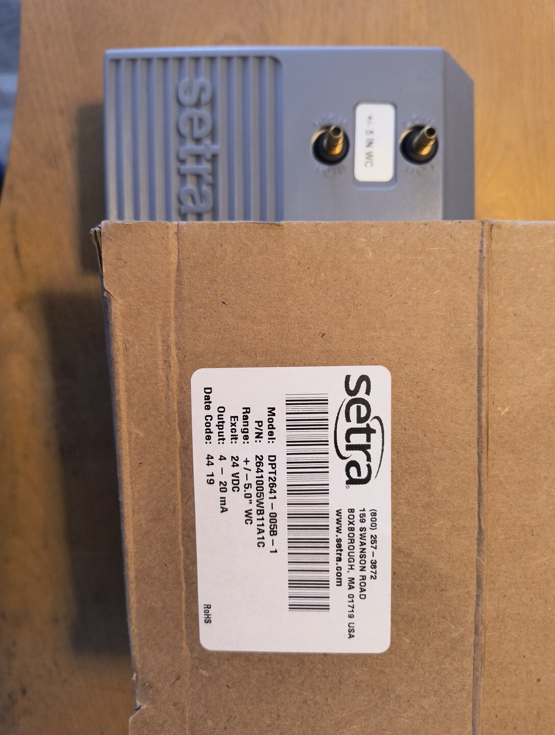 Setra DPT2641-0O5B-1 P/N 2641005WB11A1C Pressure Transducer new