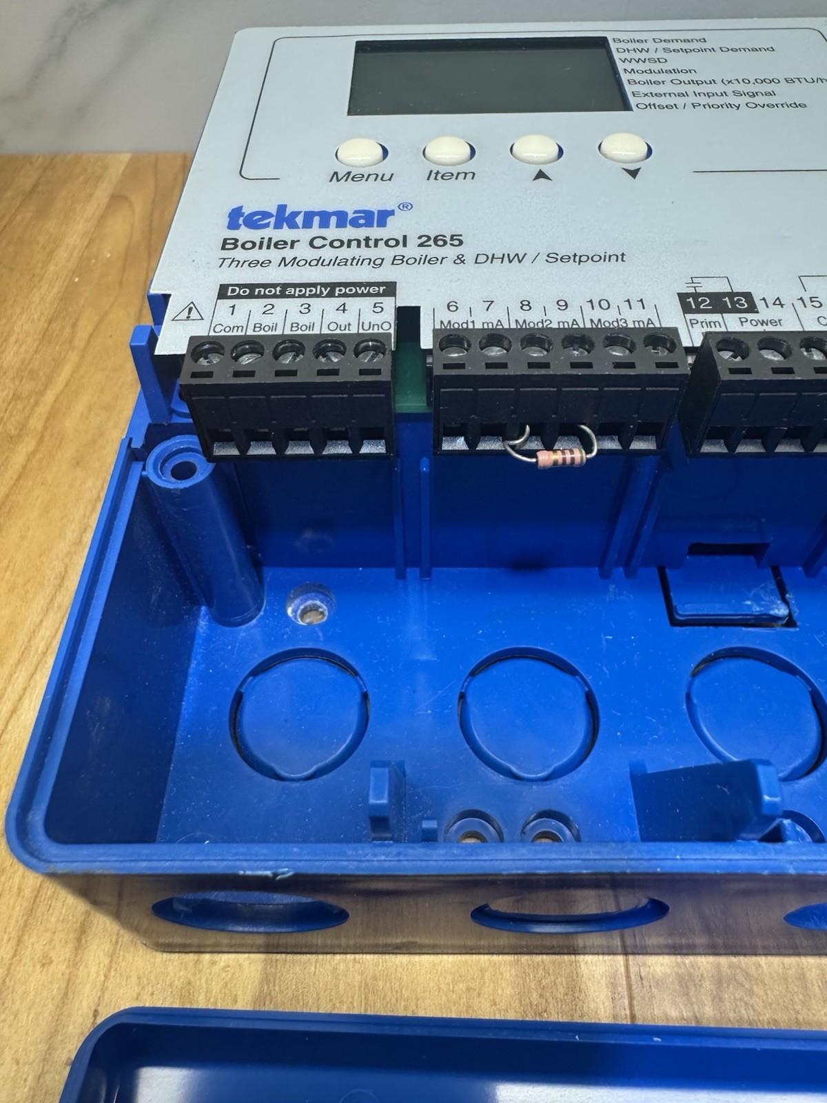 TEKMAR 265 / BOILER CONTROL / USED / WORKS / W/ Data Brochure / SHIPS FROM USA