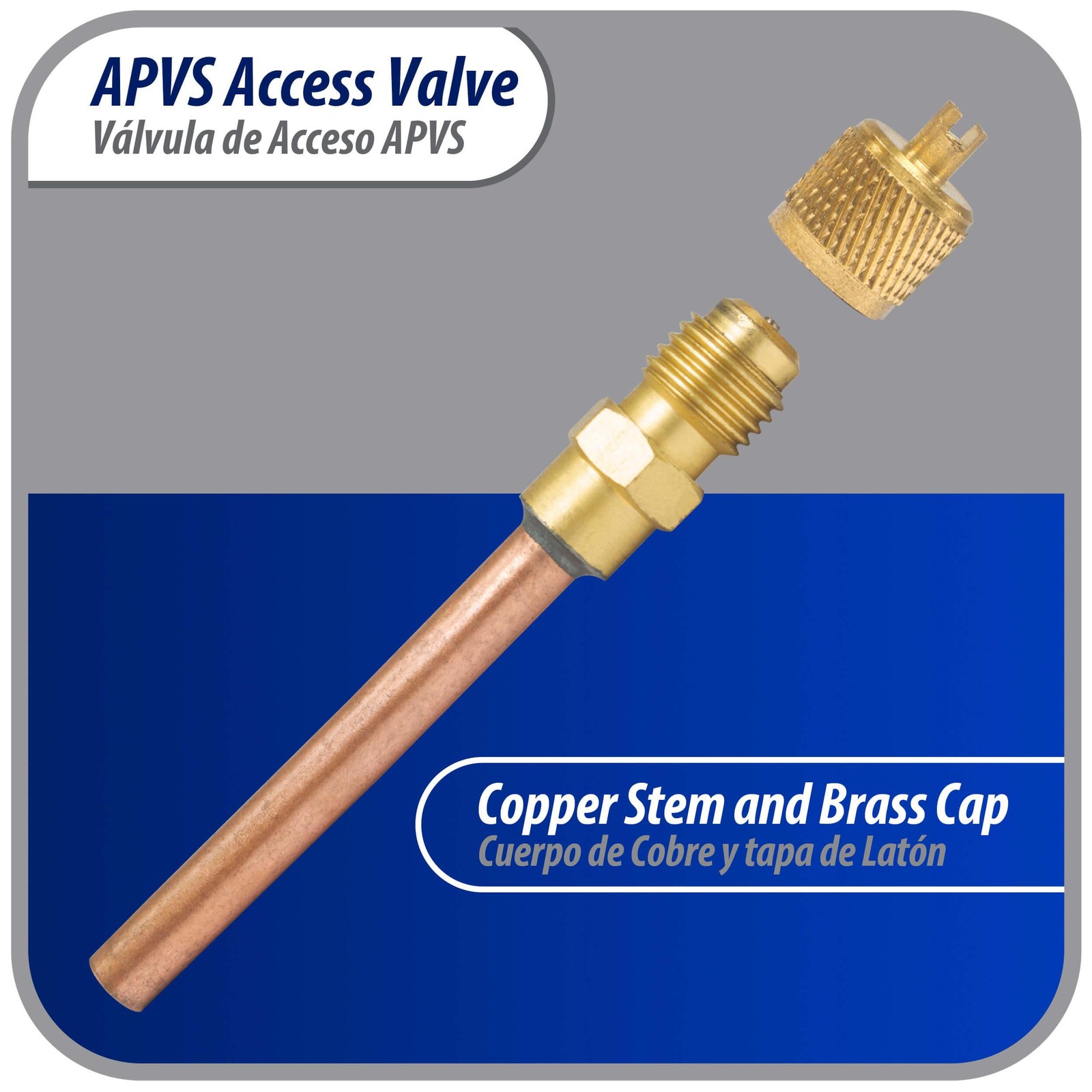 Appli Parts APVS-14142K10 10 Pack 1/4 in SAE Access Schrader Valve x 1/4 ODF x 2