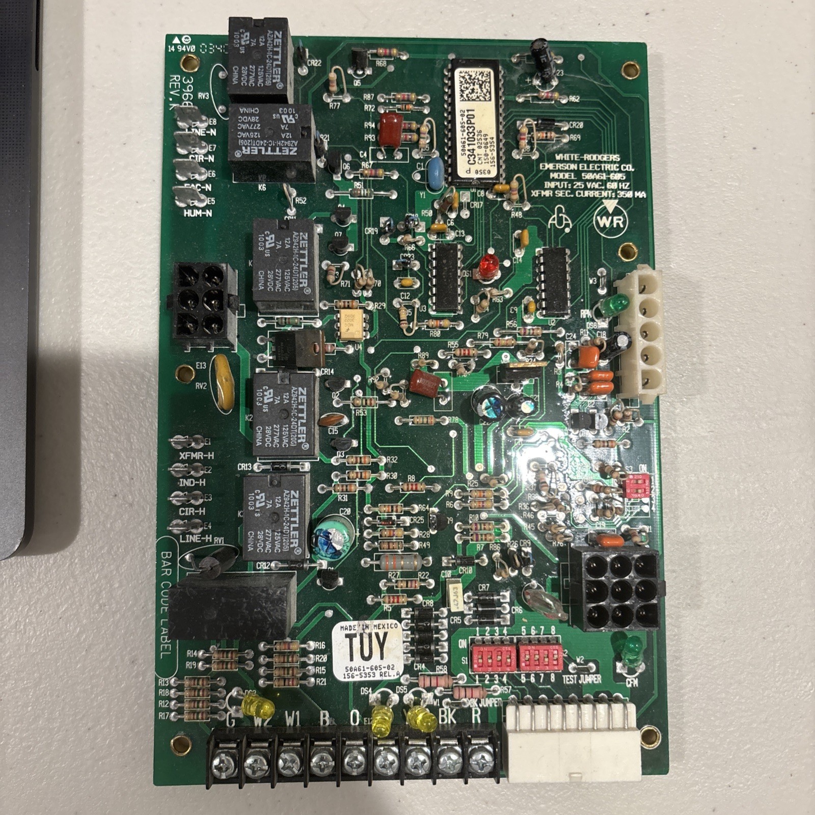 White-Rodgers Furnace Control Board CNT 02536 C341033P01 50A61-605-02