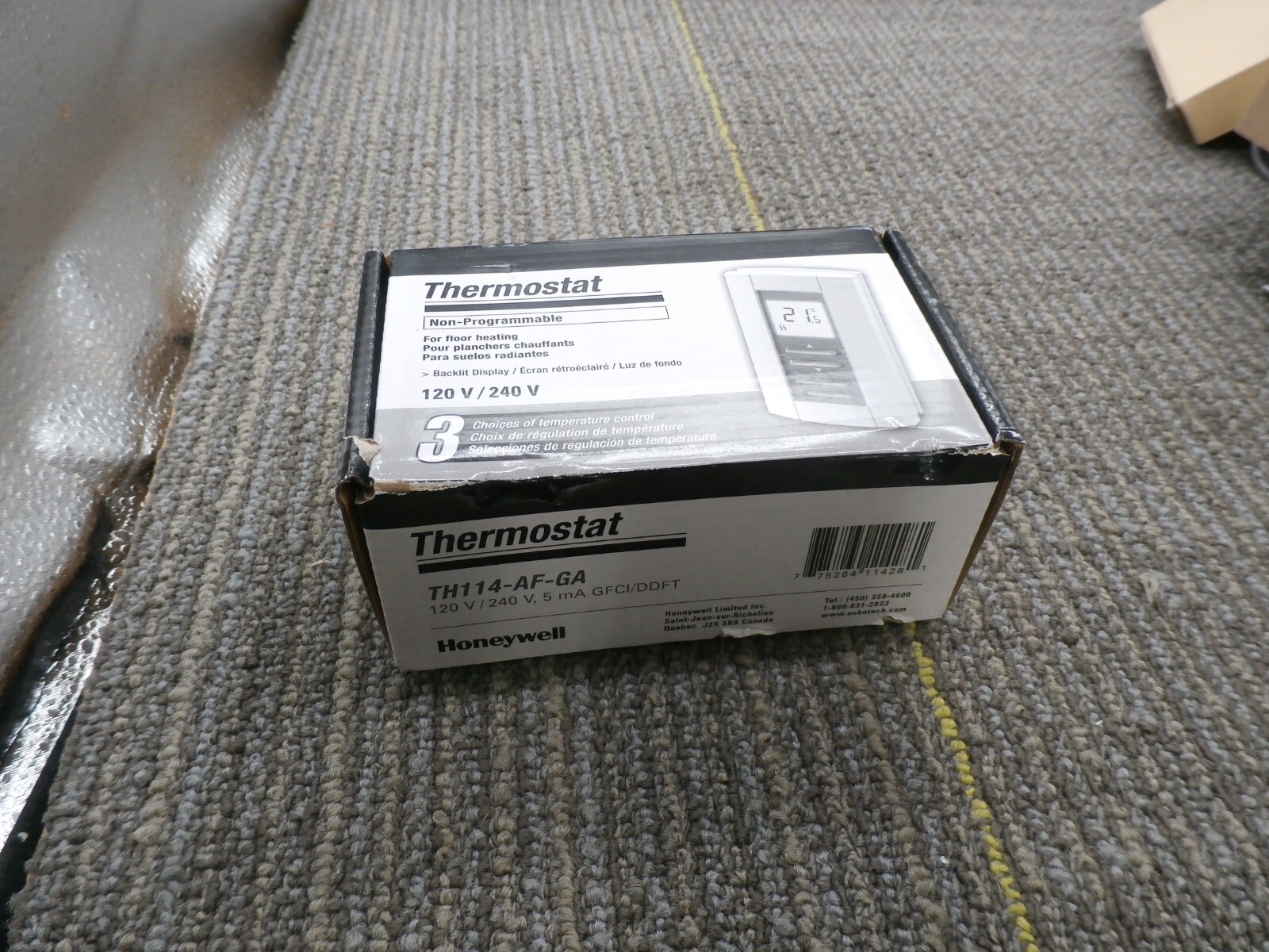 New HONEYWELL TH114-AF-GA Electronic Thermostat, Non Programmable